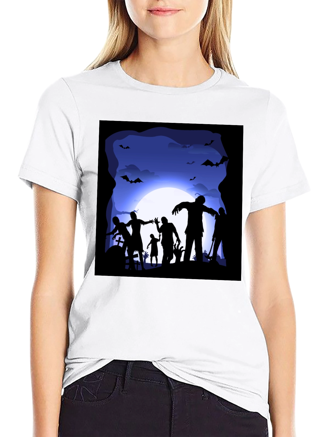 Spooky Zombie Graphic T-Shirt