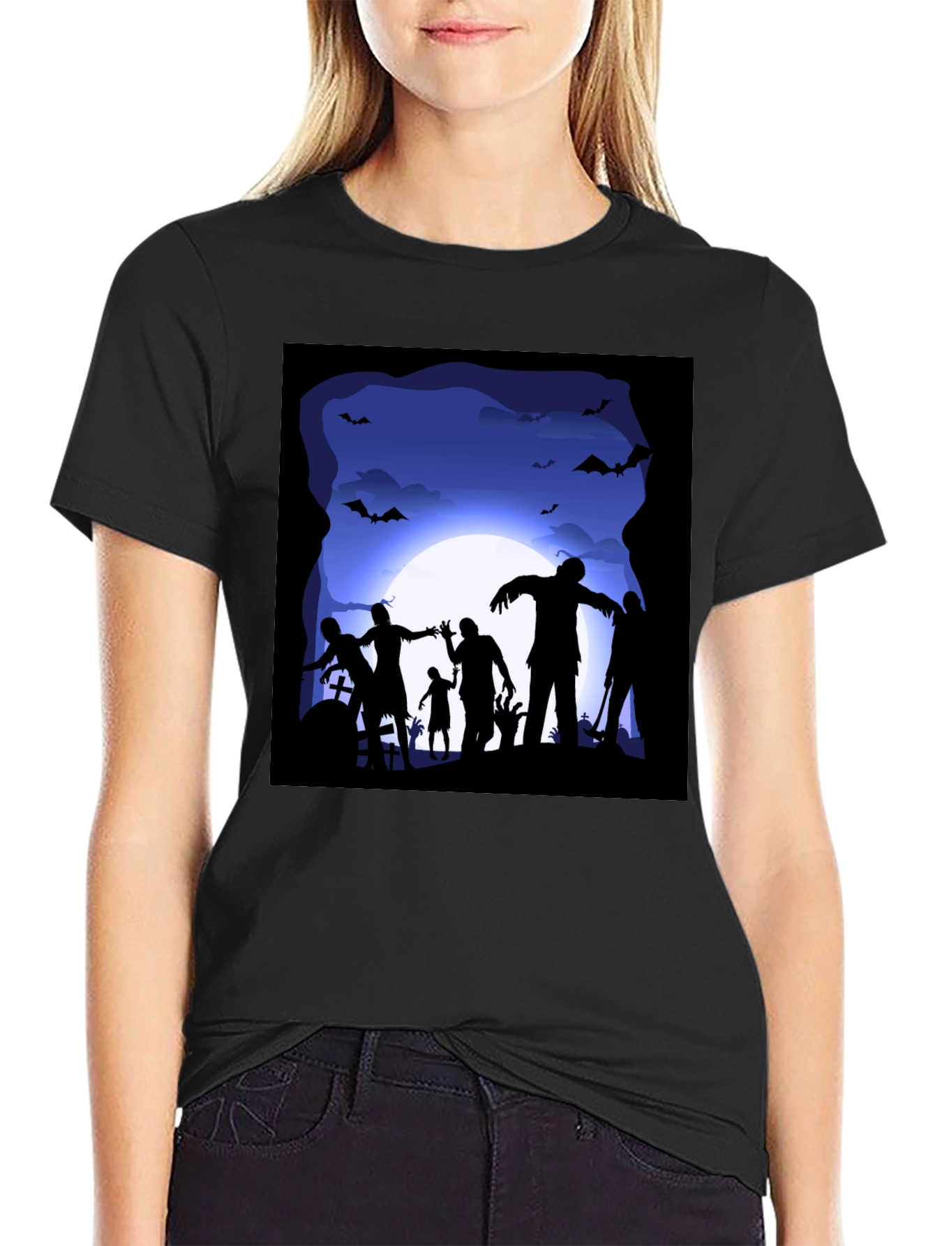 Spooky Zombie Graphic T-Shirt