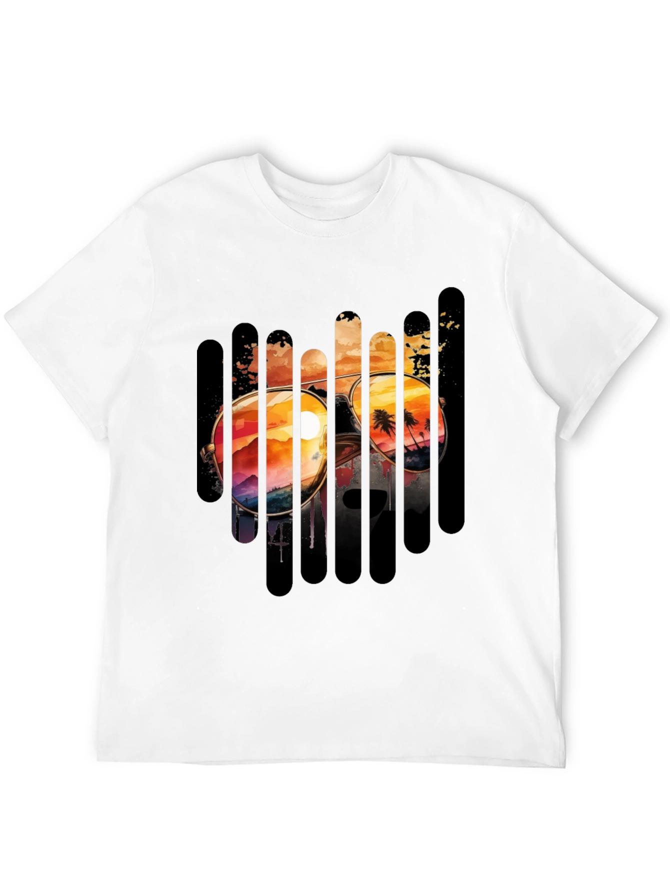 Sunset Sunglasses Graphic Tee - Beach Vibes