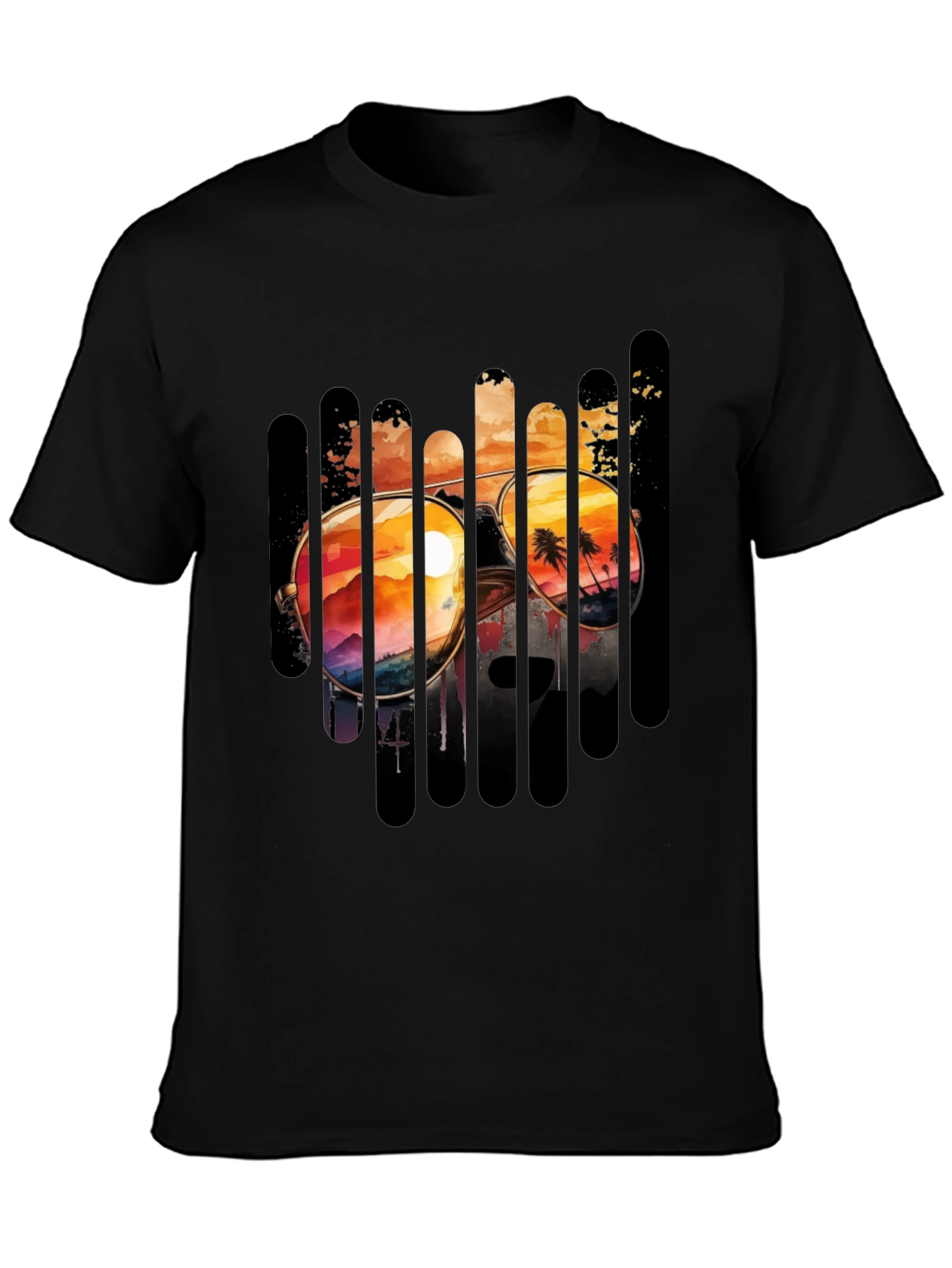 Sunset Sunglasses Graphic Tee - Beach Vibes