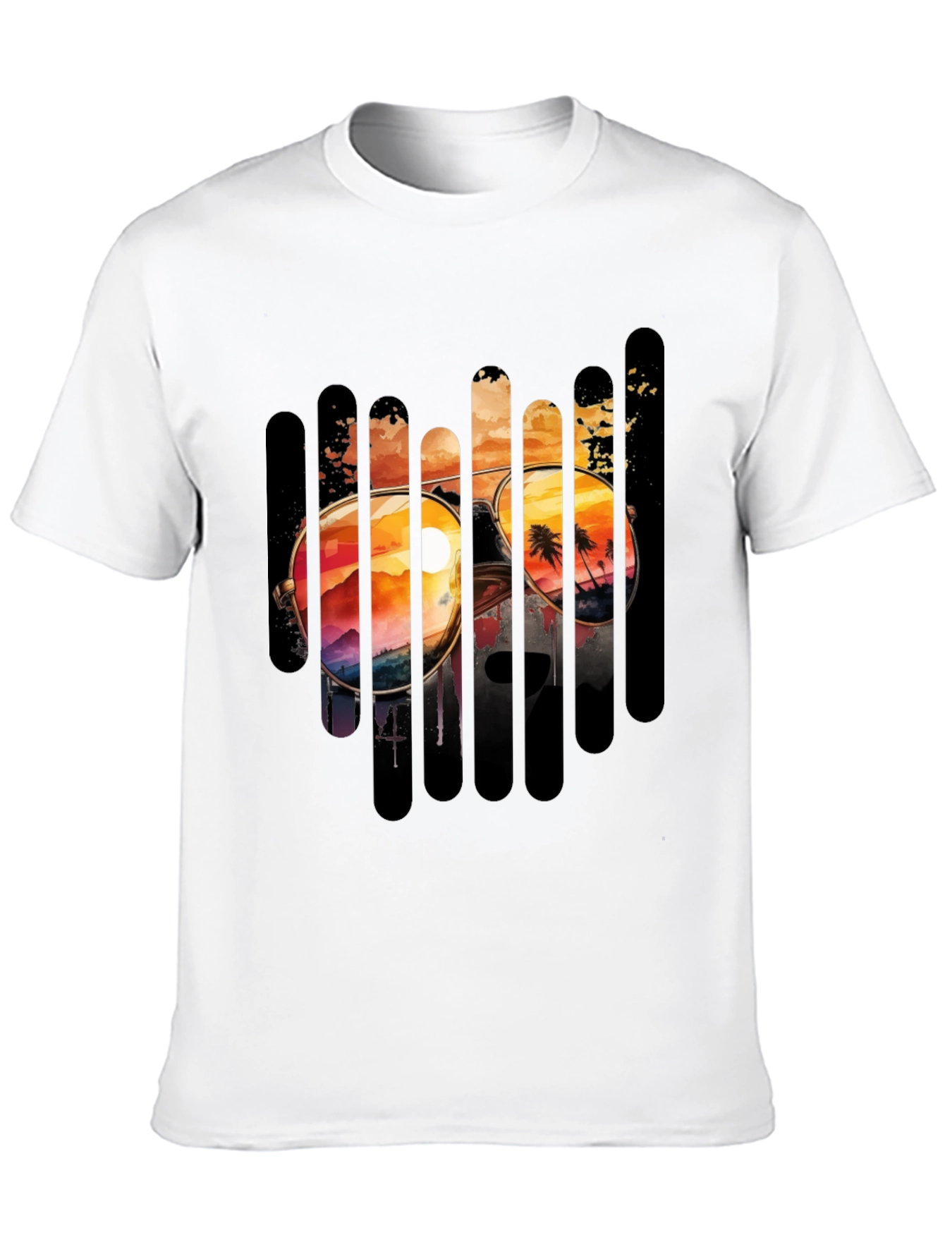 Sunset Sunglasses Graphic Tee - Beach Vibes