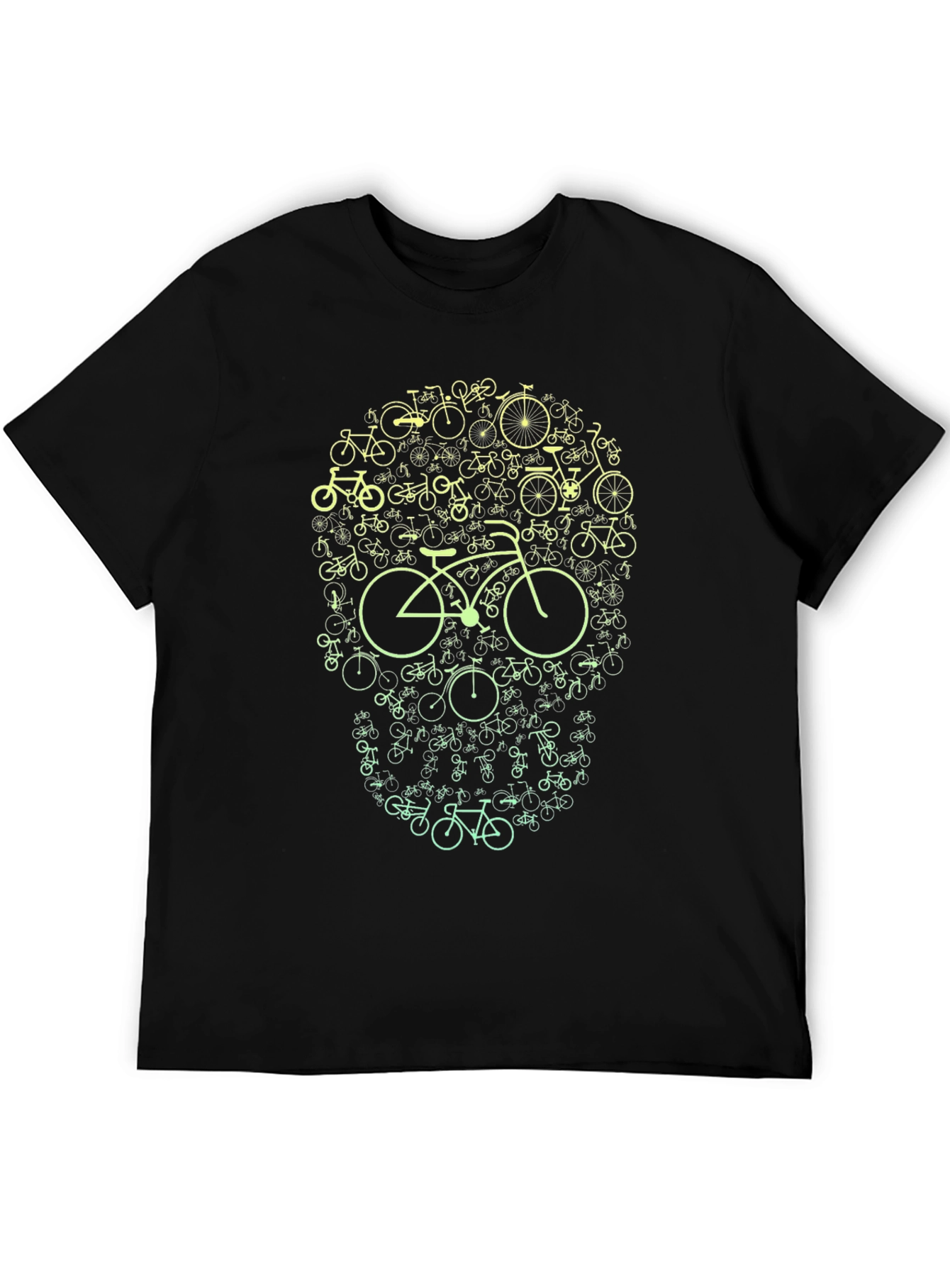 Bike Skull Graphic Tee - Cycling Enthusiast T-Shirt