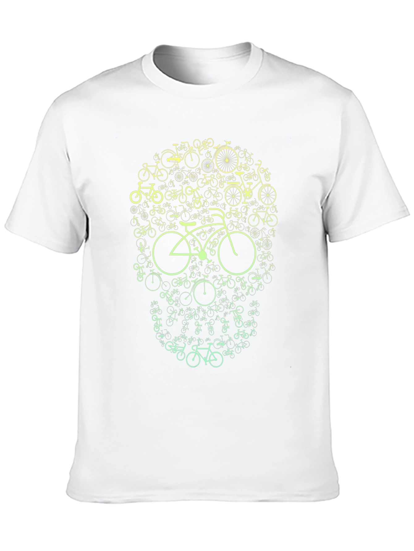 Bike Skull Graphic Tee - Cycling Enthusiast T-Shirt