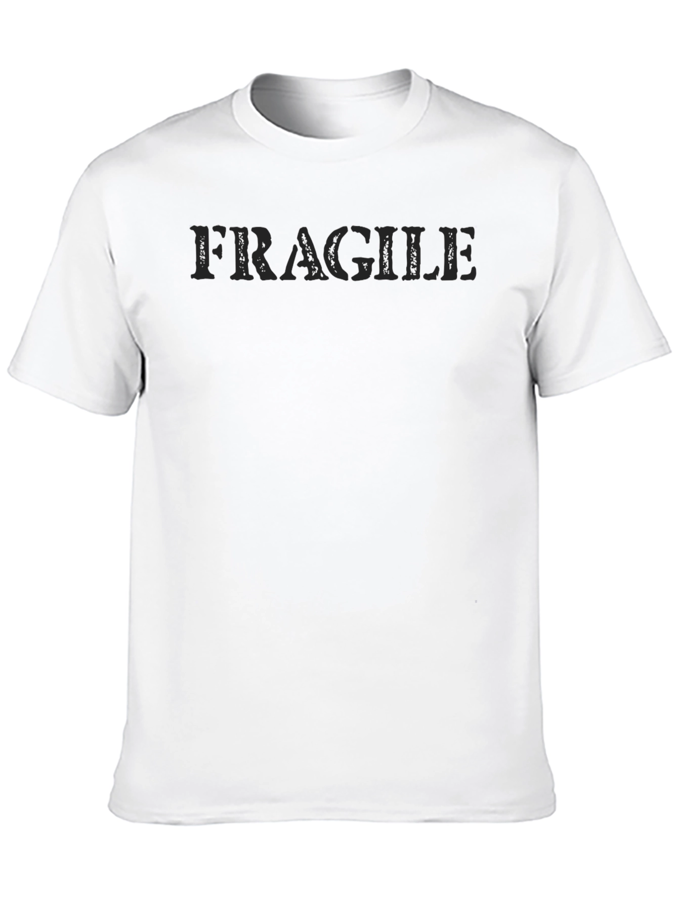Mens Black Fragile Graphic Tee