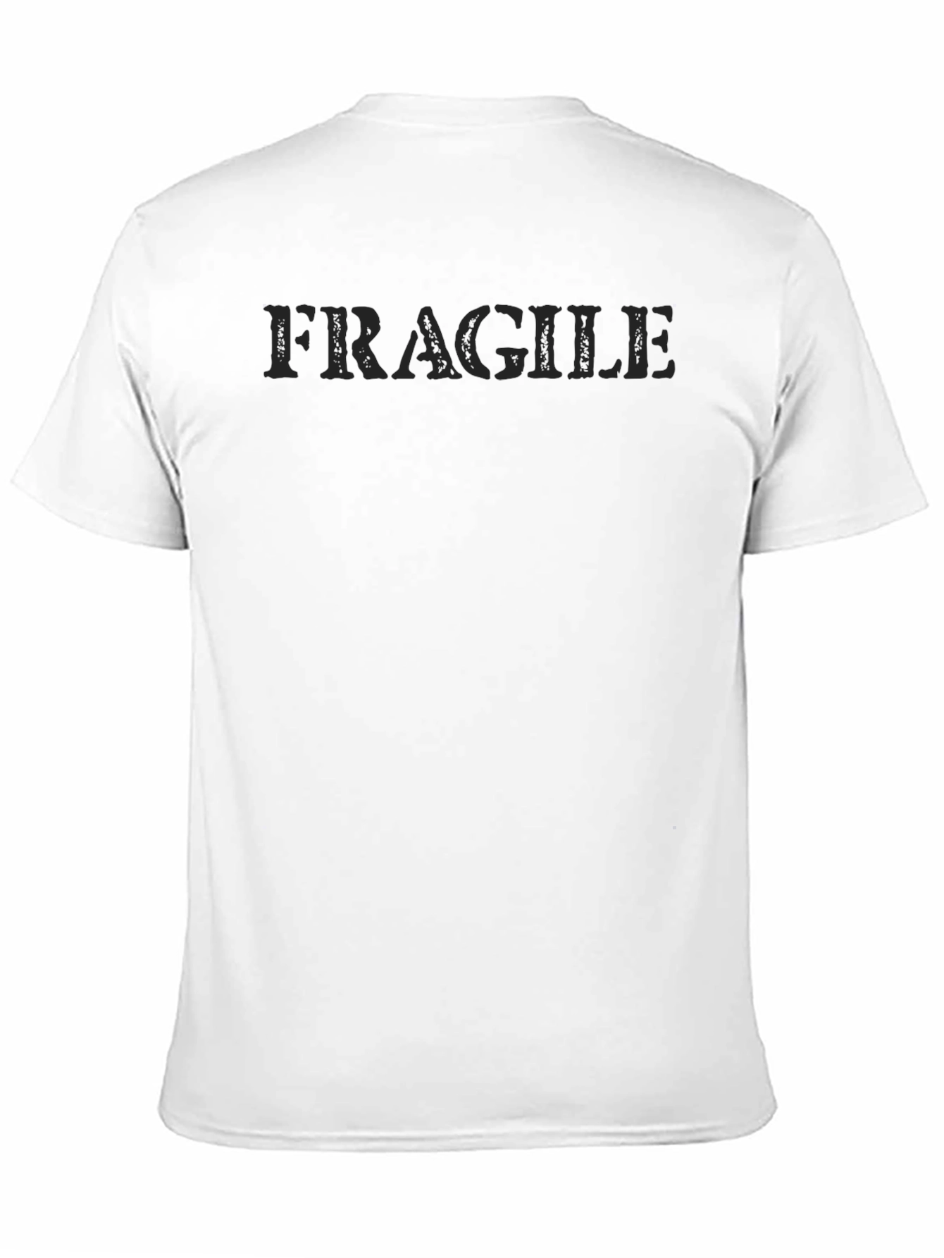 Mens Black Fragile Graphic Tee