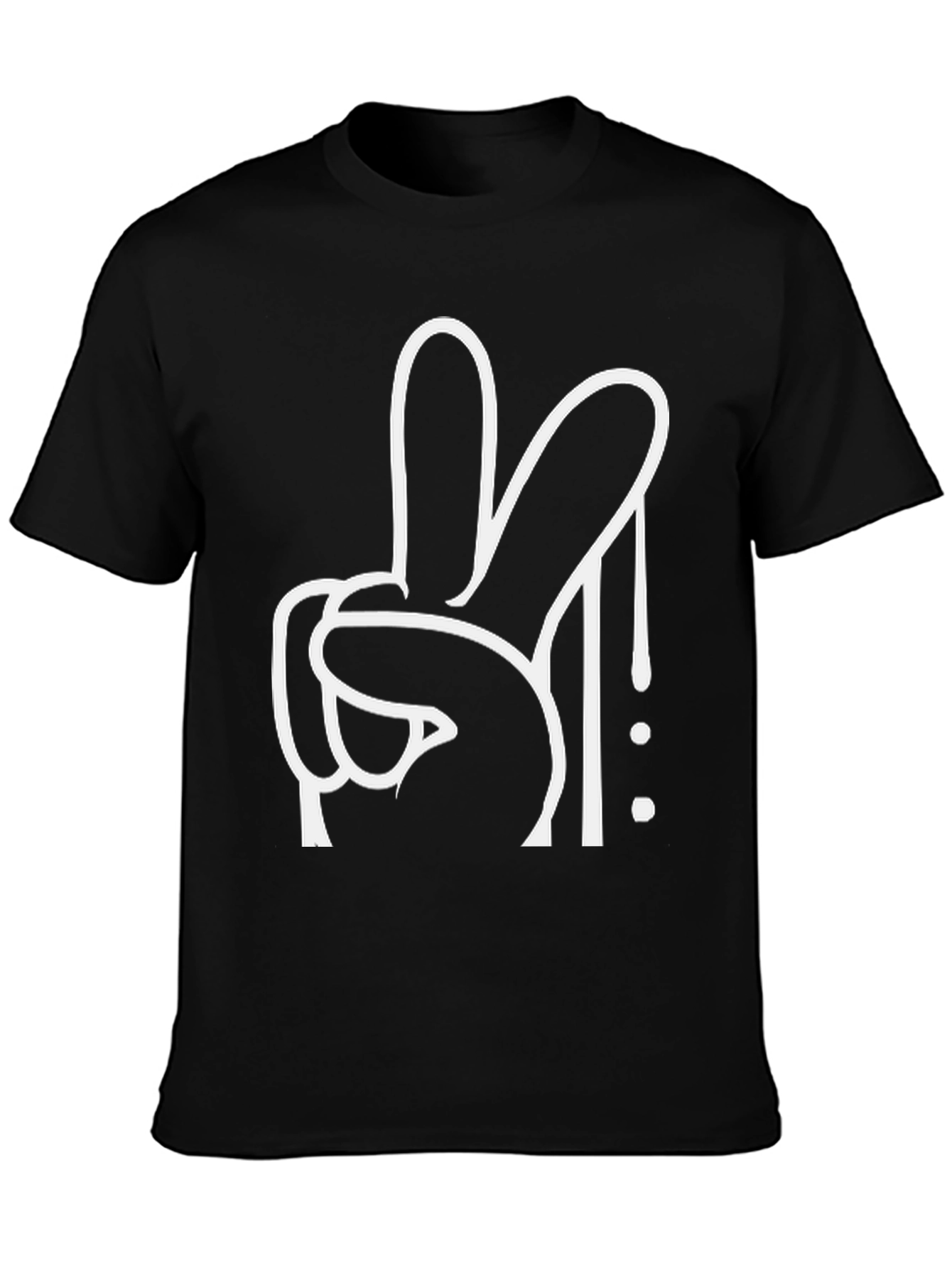 Cool Black T-Shirt with Peace Sign Graphic