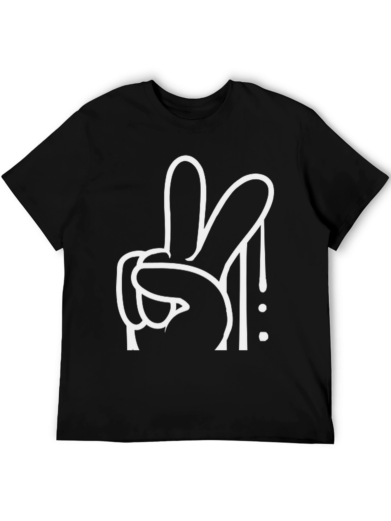 Cool Black T-Shirt with Peace Sign Graphic