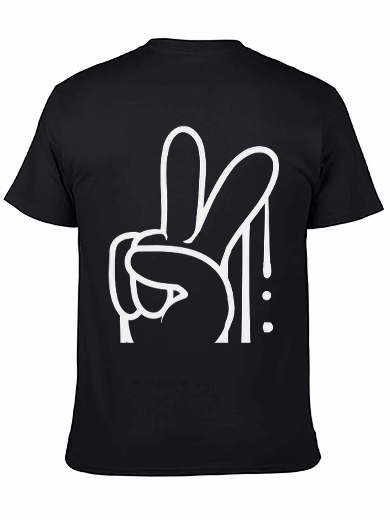 Cool Black T-Shirt with Peace Sign Graphic