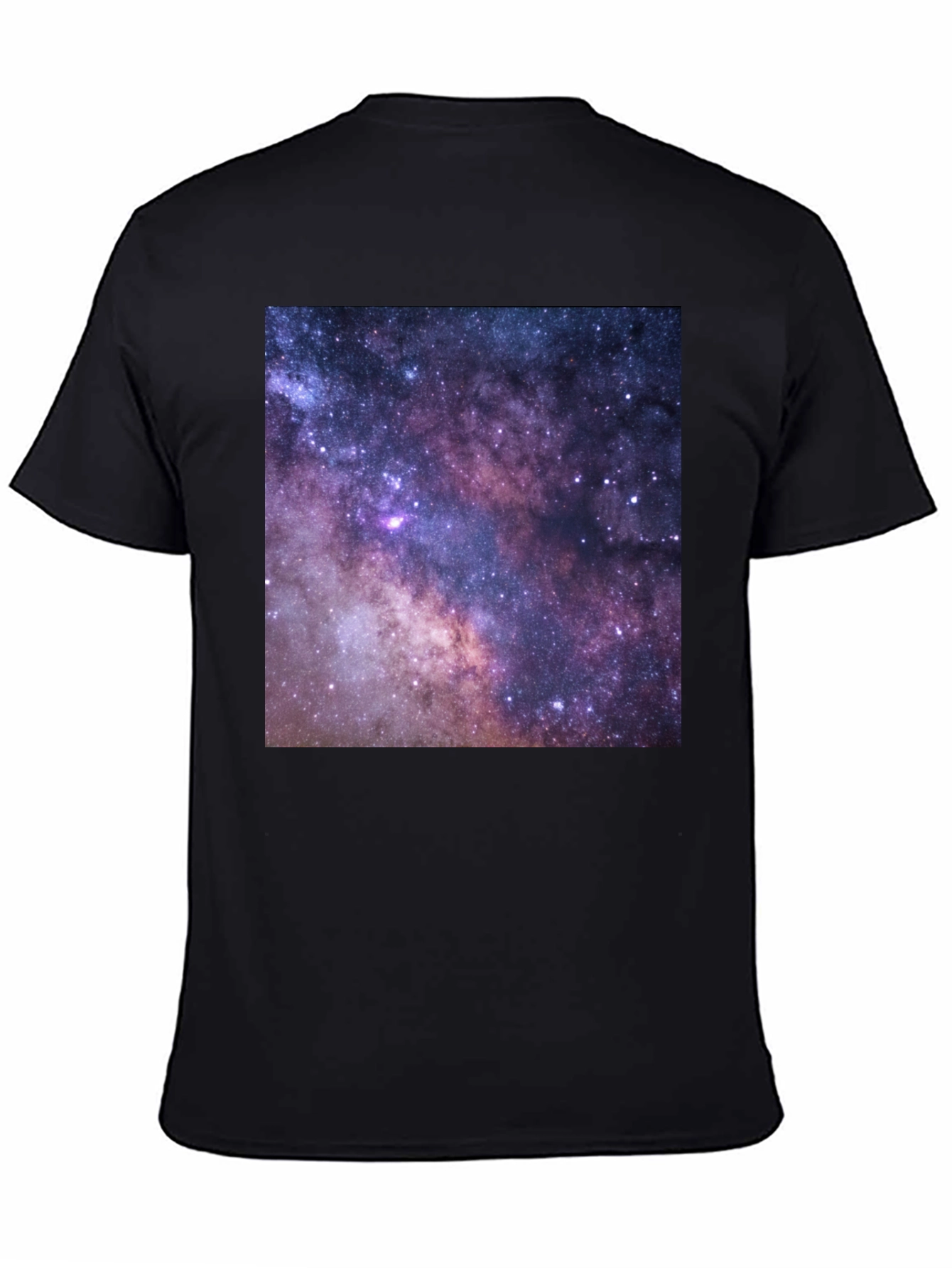 Galaxy Print Black T-Shirt - Cosmic Style