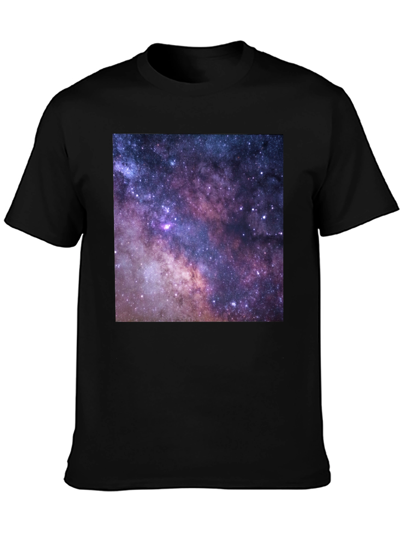 Galaxy Print Black T-Shirt - Cosmic Style