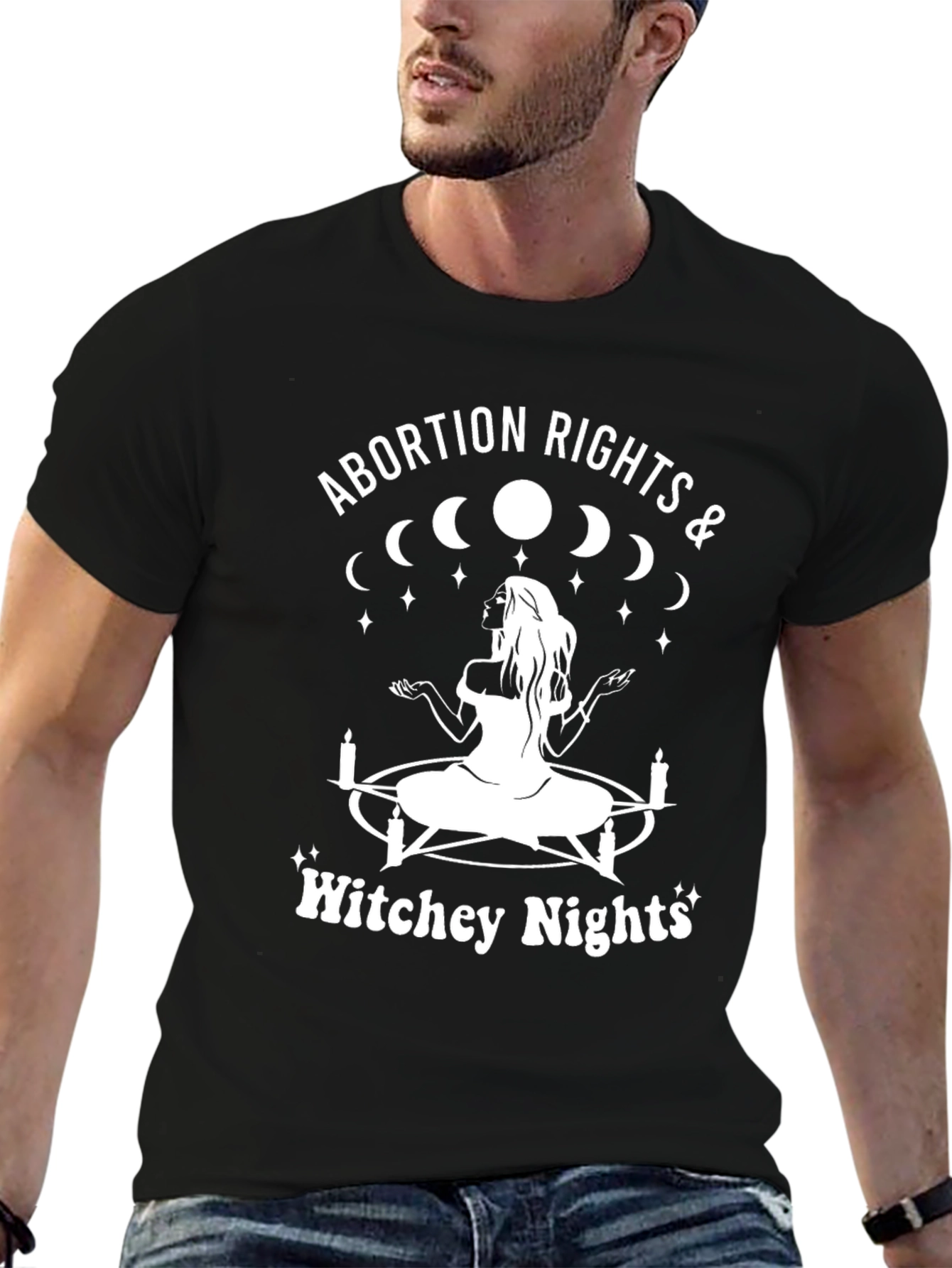 Abortion Rights Witchey Nights Black T-Shirt