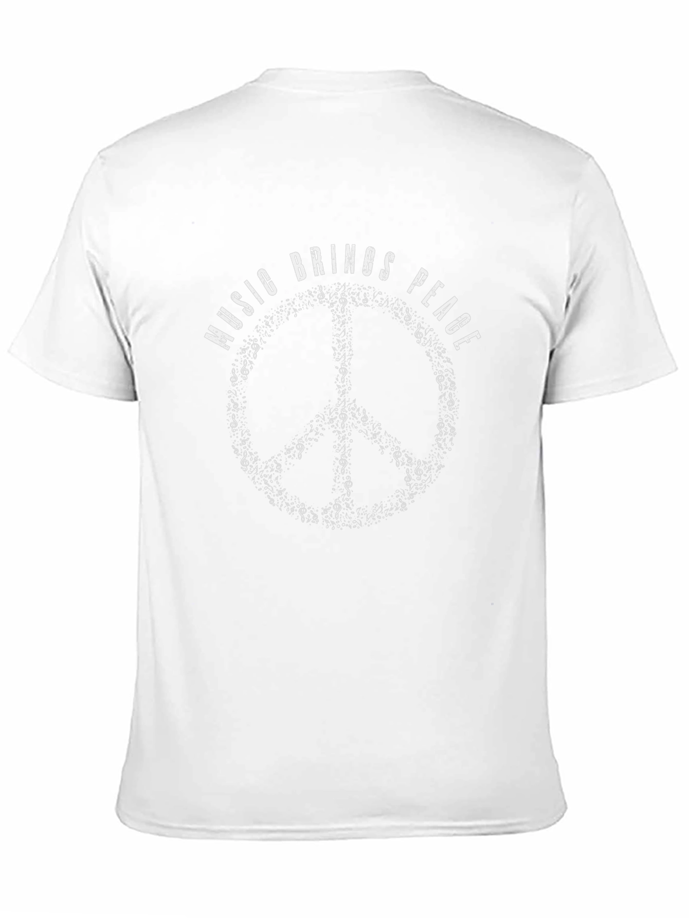 Music Brings Peace Black Graphic T-Shirt