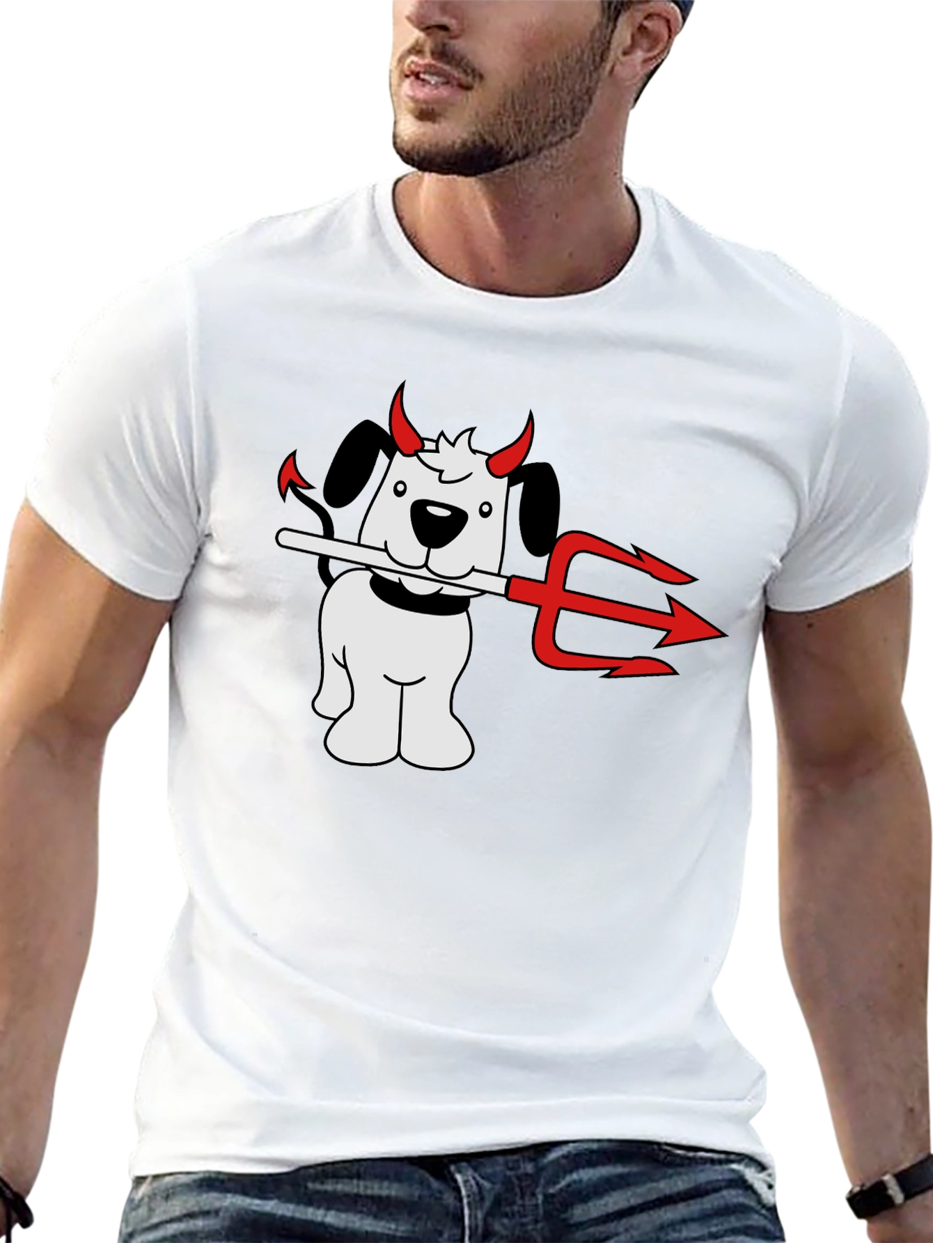 Devil Dog T-Shirt - Mischievous Pup Graphic Tee