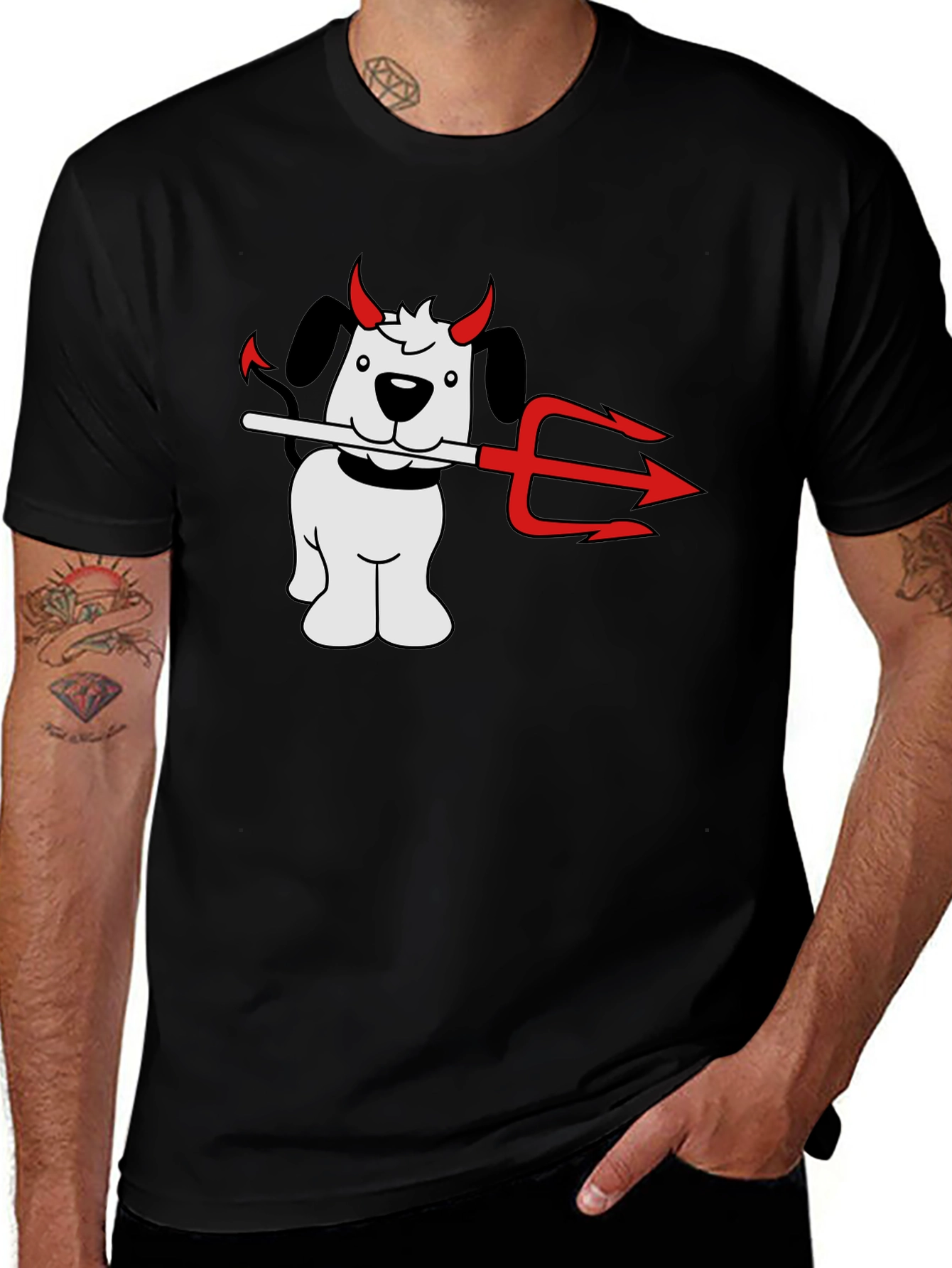 Devil Dog T-Shirt - Mischievous Pup Graphic Tee