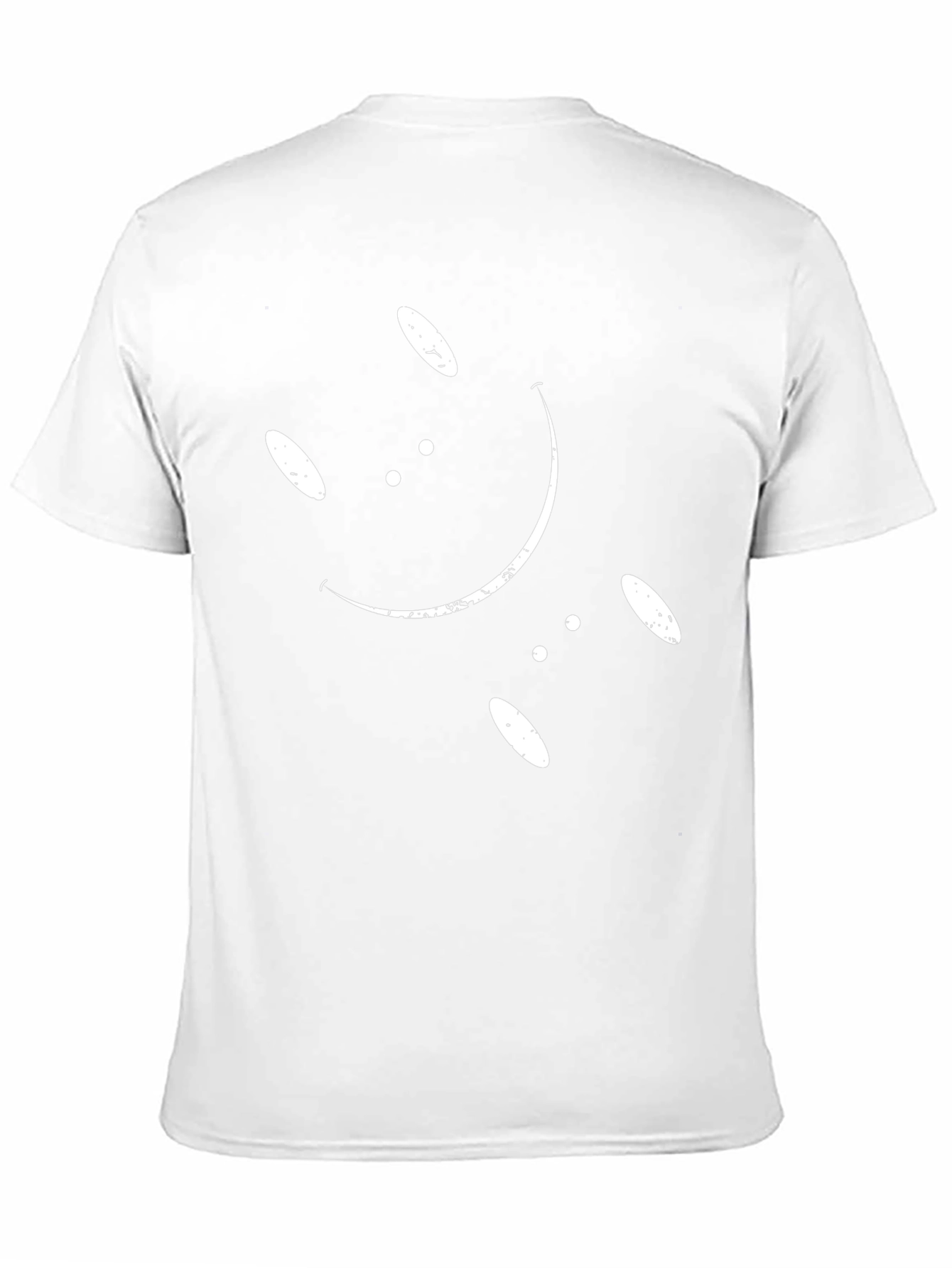 Abstract Smiley Face Black T-Shirt