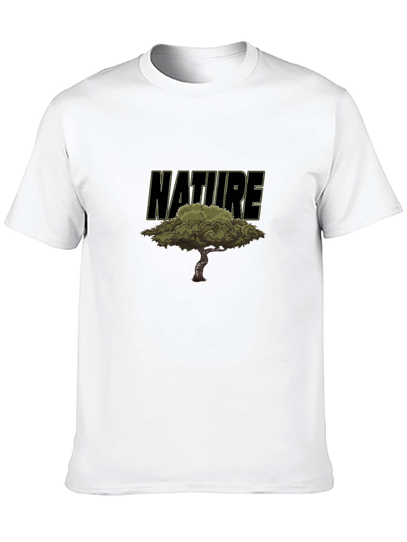 Nature Tree Graphic Black T-Shirt