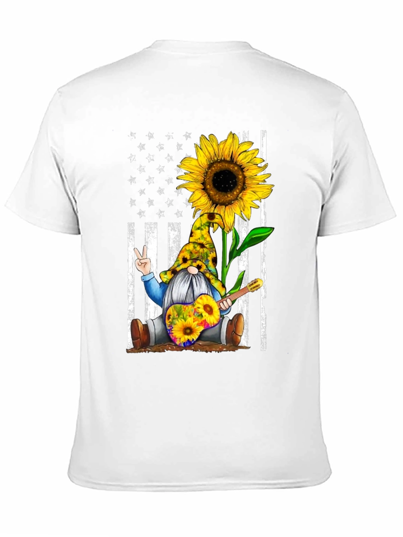 Sunflower Gnome Peace Sign Graphic Tee