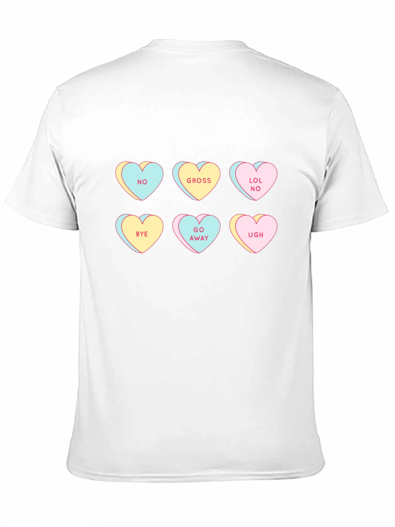 Anti-Valentines Day Candy Heart T-Shirt - Black
