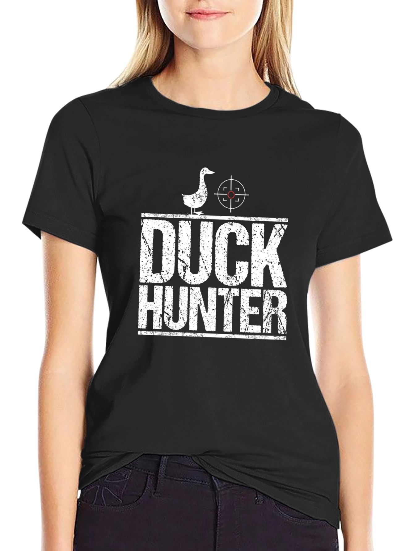 Duck Hunter Graphic Print T-Shirt