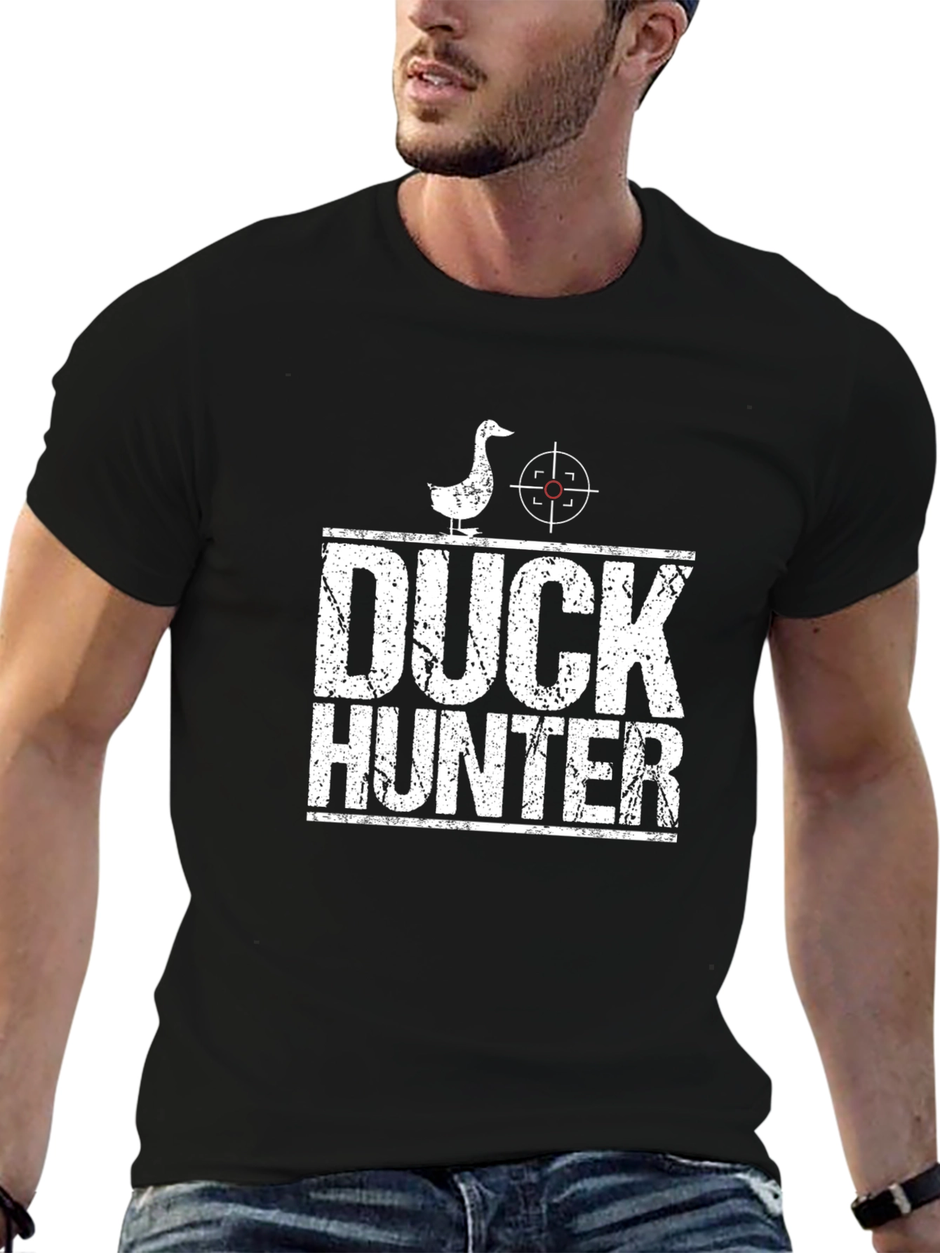 Duck Hunter Graphic Print T-Shirt