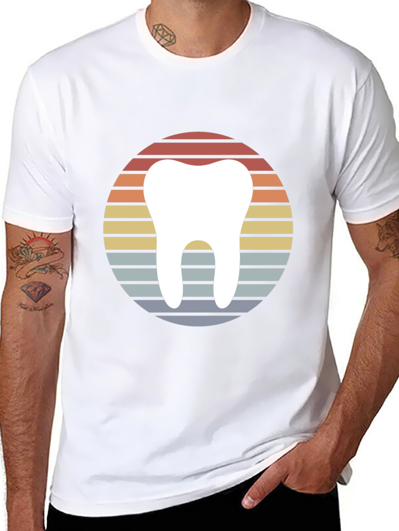 Retro Dentist Tooth Graphic T-Shirt