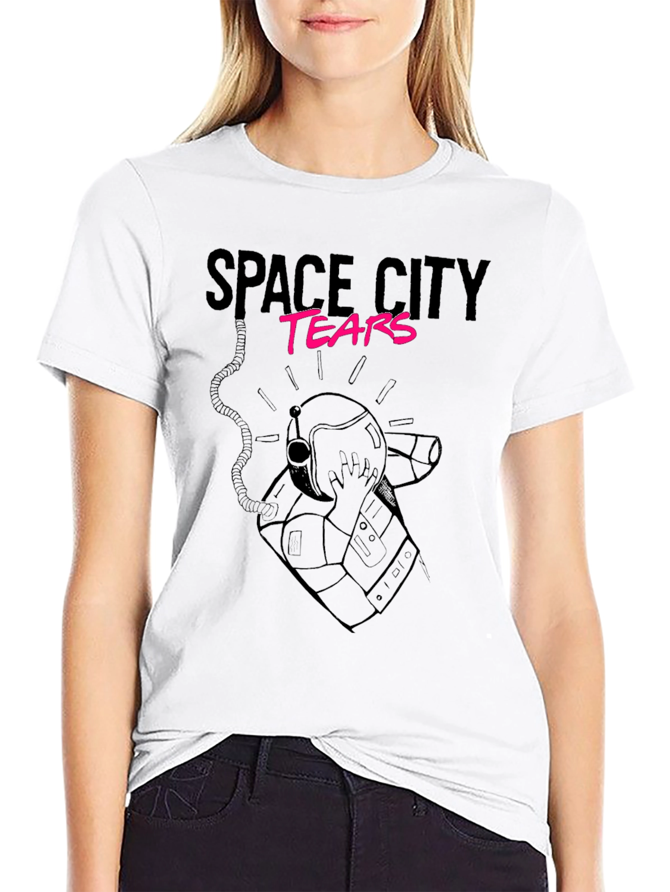 Space City Tears Graphic Tee - Black