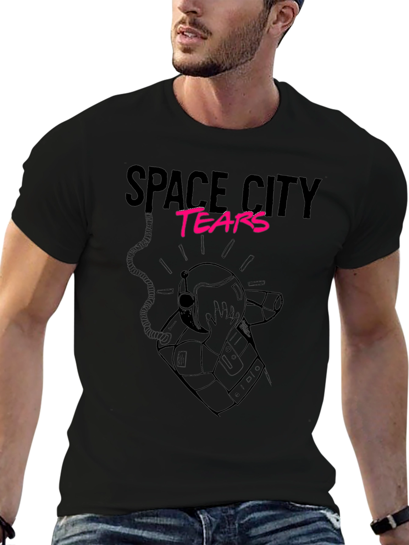 Space City Tears Graphic Tee - Black