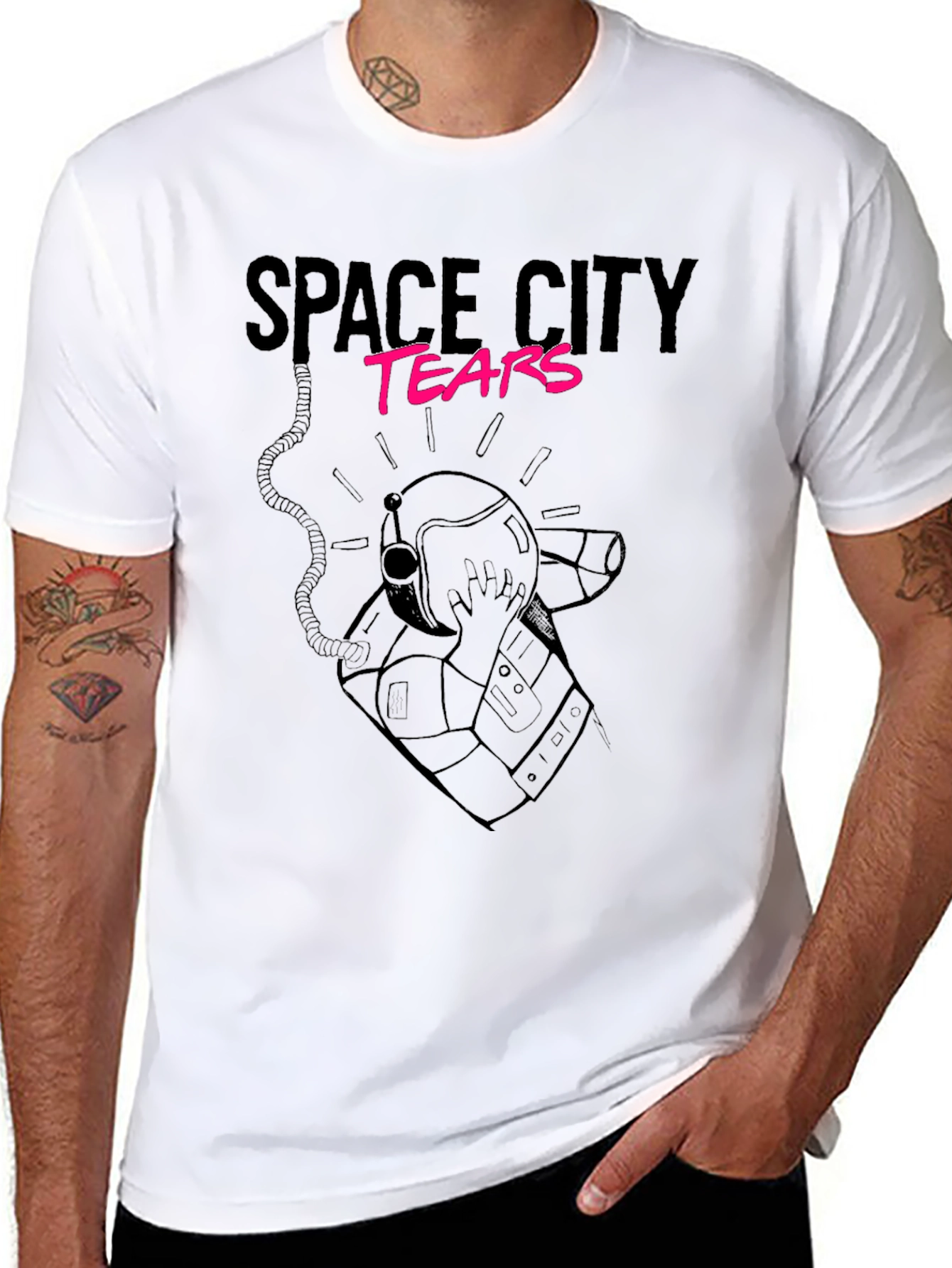 Space City Tears Graphic Tee - Black