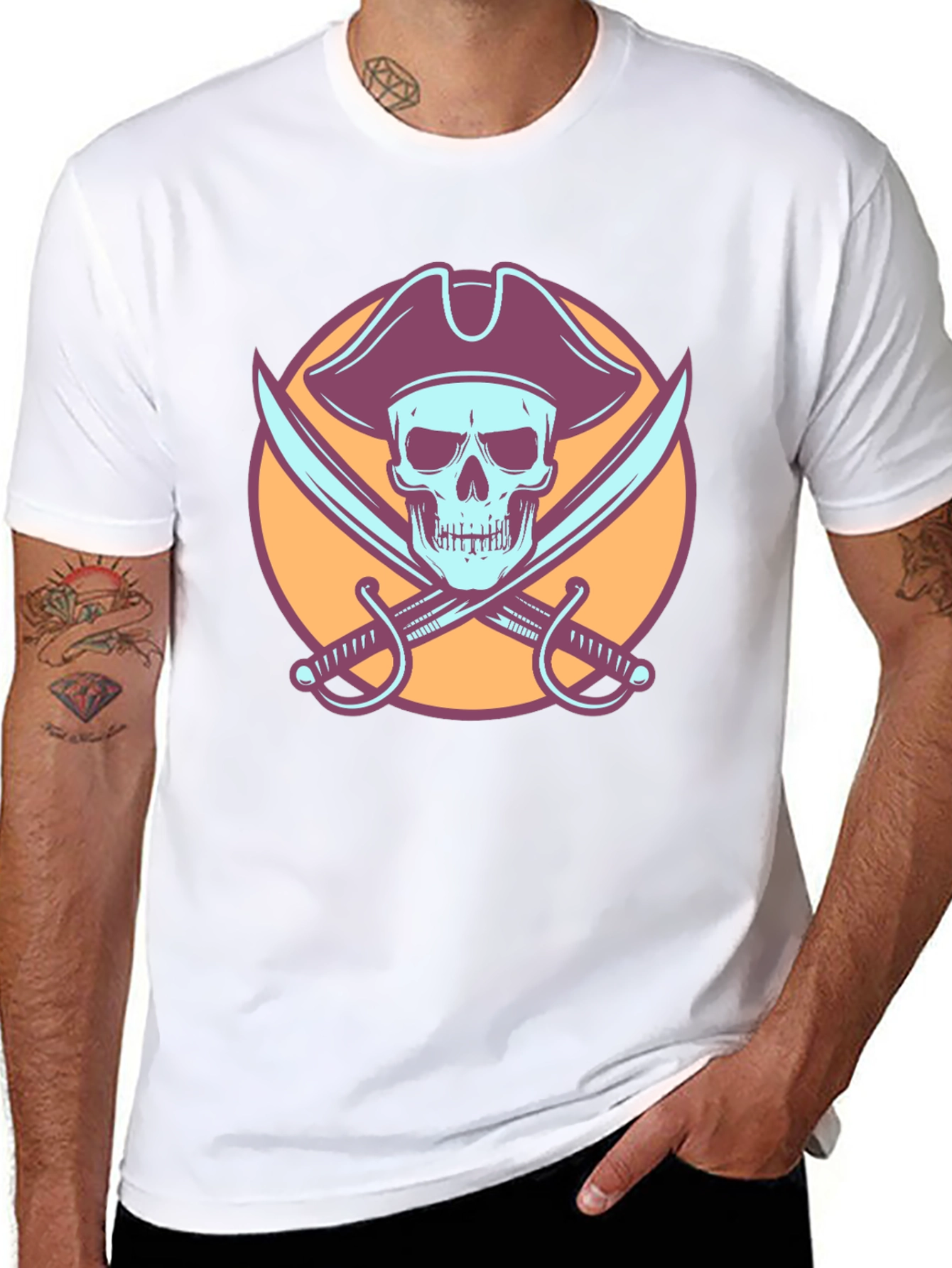 Pirate Skull & Swords Graphic Tee