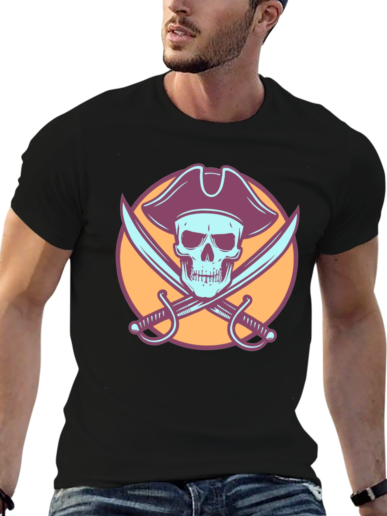 Pirate Skull & Swords Graphic Tee