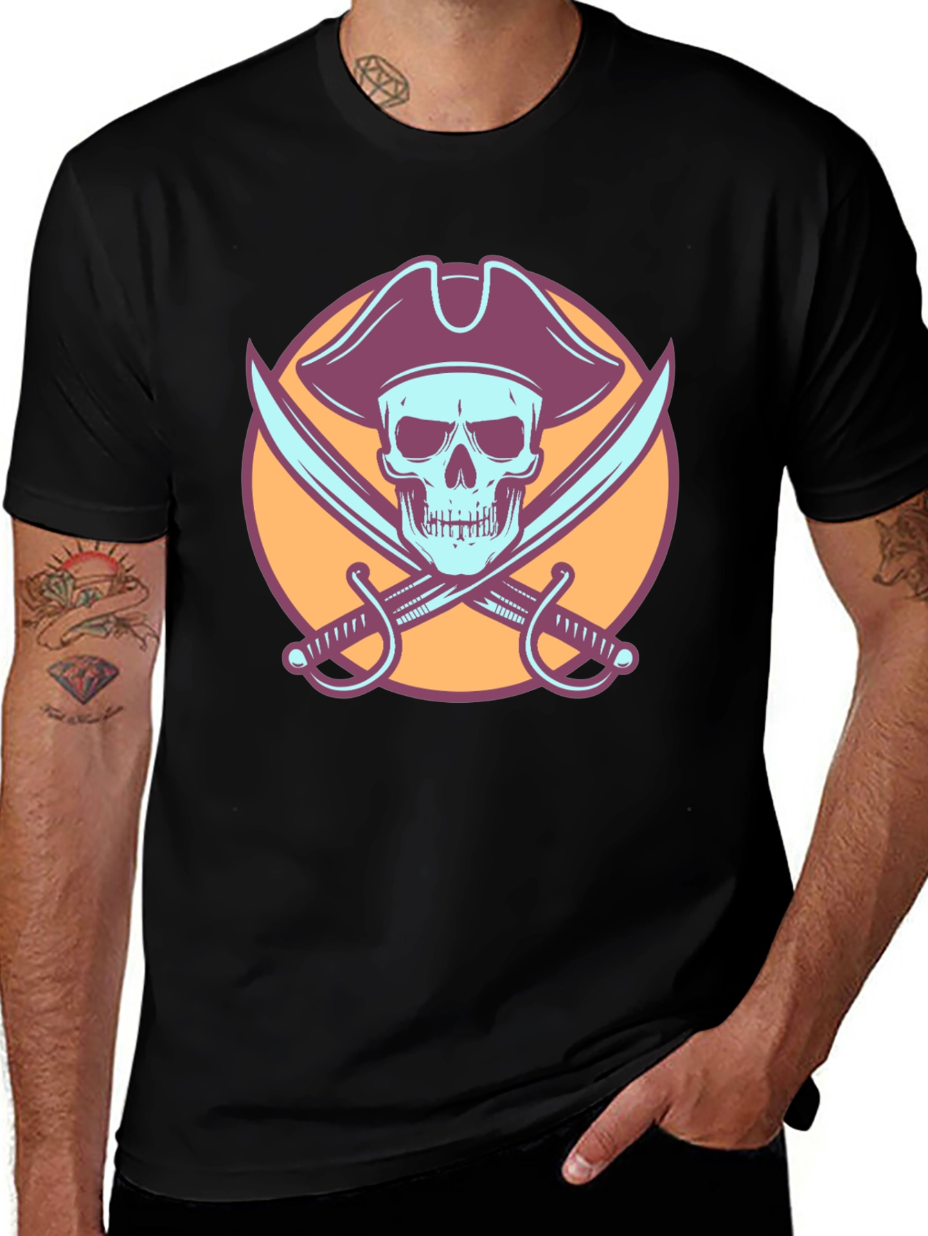 Pirate Skull & Swords Graphic Tee