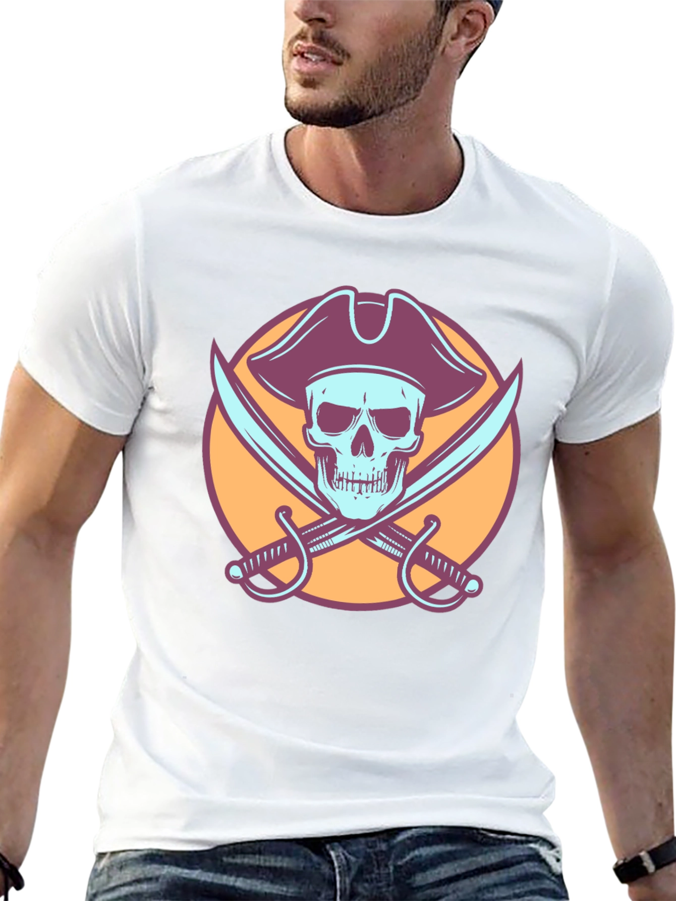 Pirate Skull & Swords Graphic Tee
