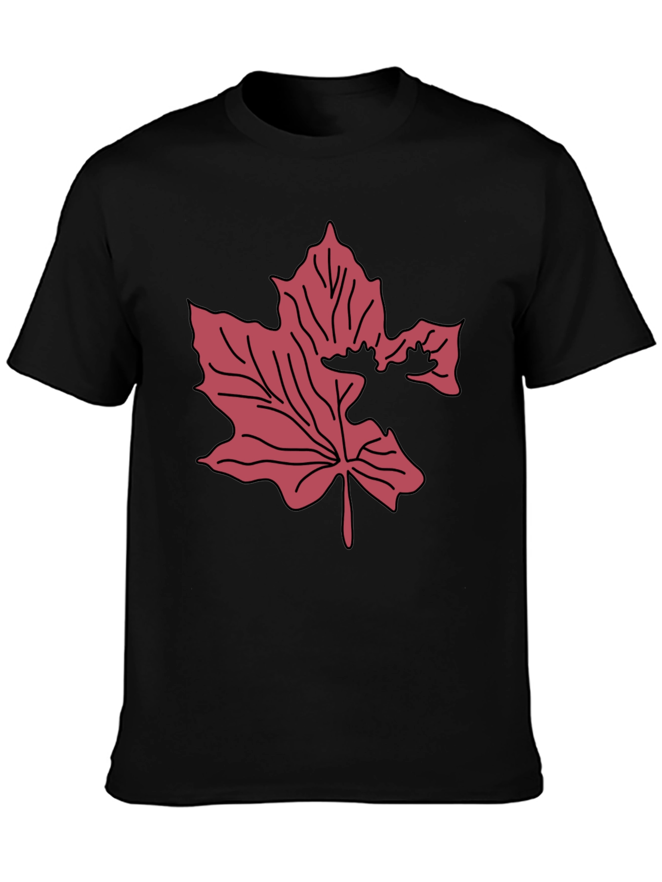 Maple Leaf Moose Graphic Tee - Black