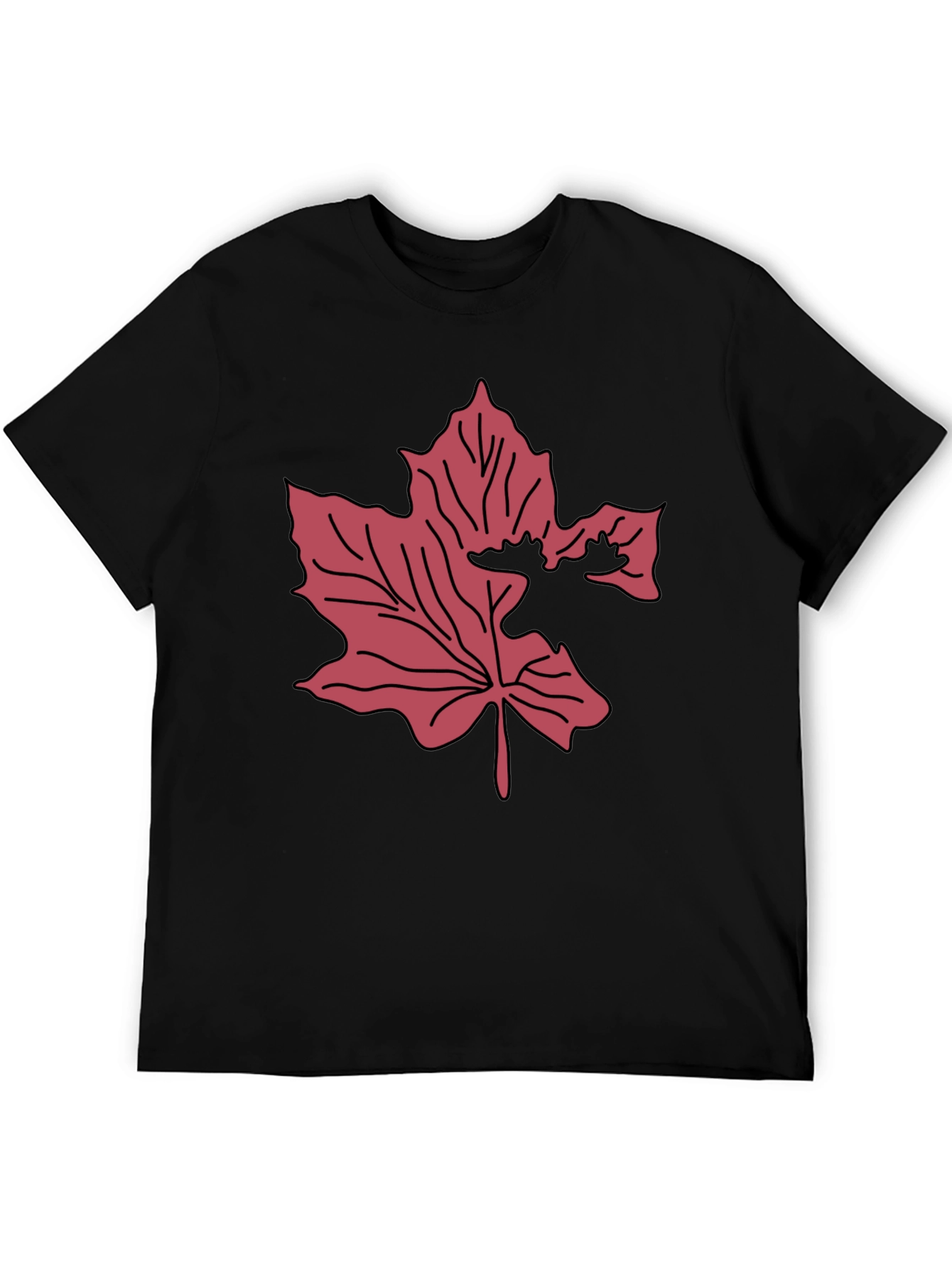 Maple Leaf Moose Graphic Tee - Black