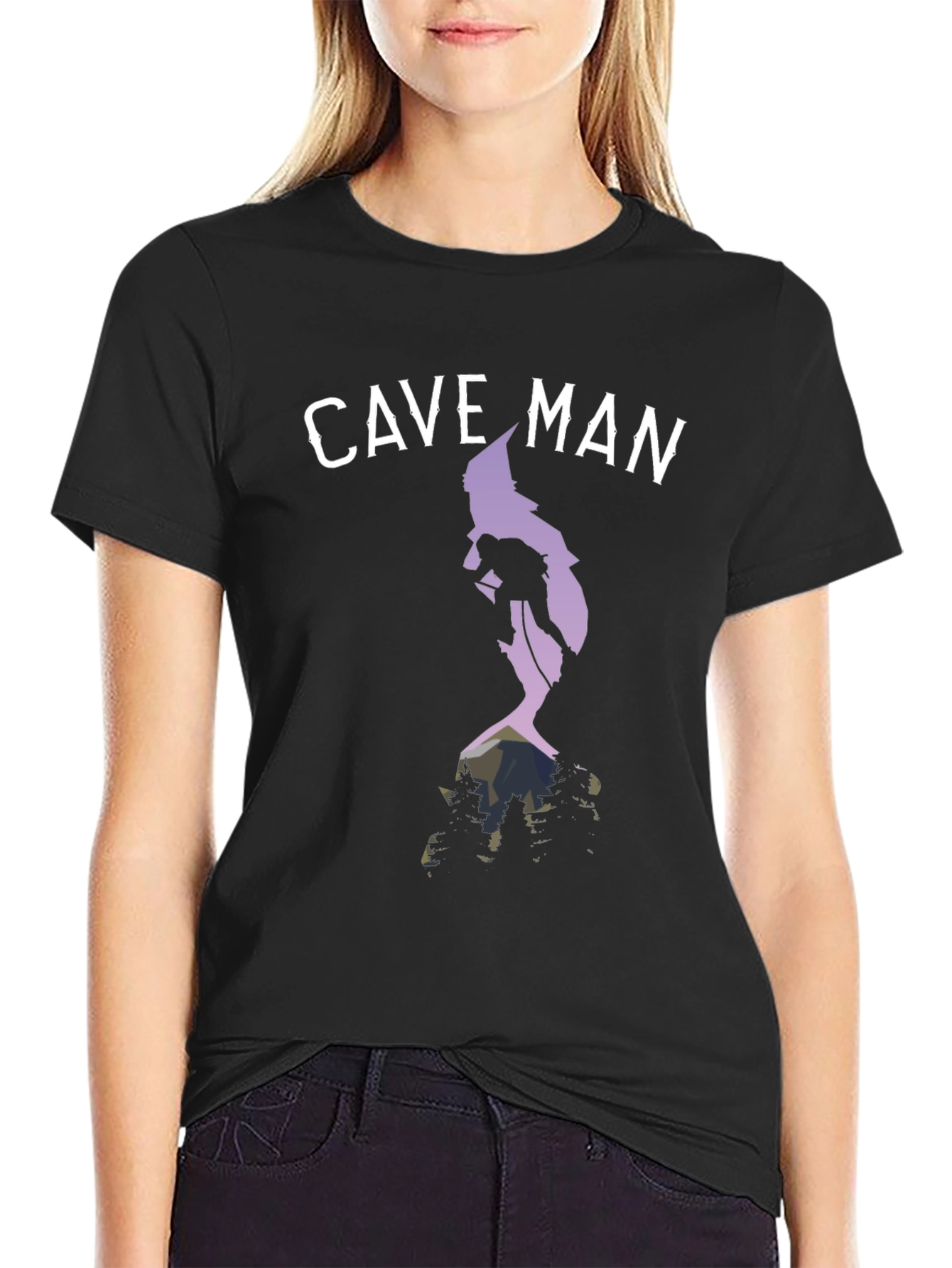 Cave Man Climbing T-Shirt