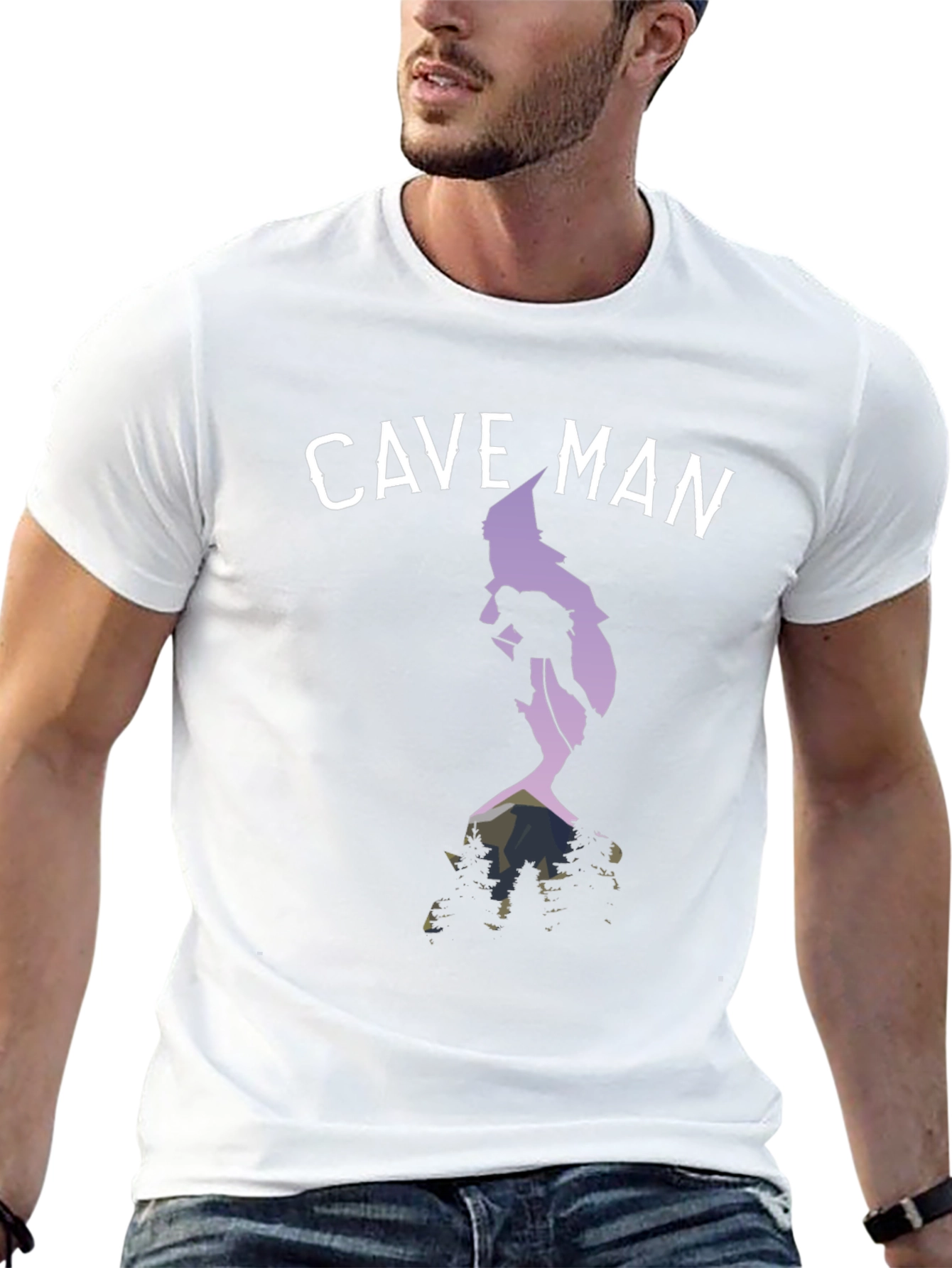 Cave Man Climbing T-Shirt