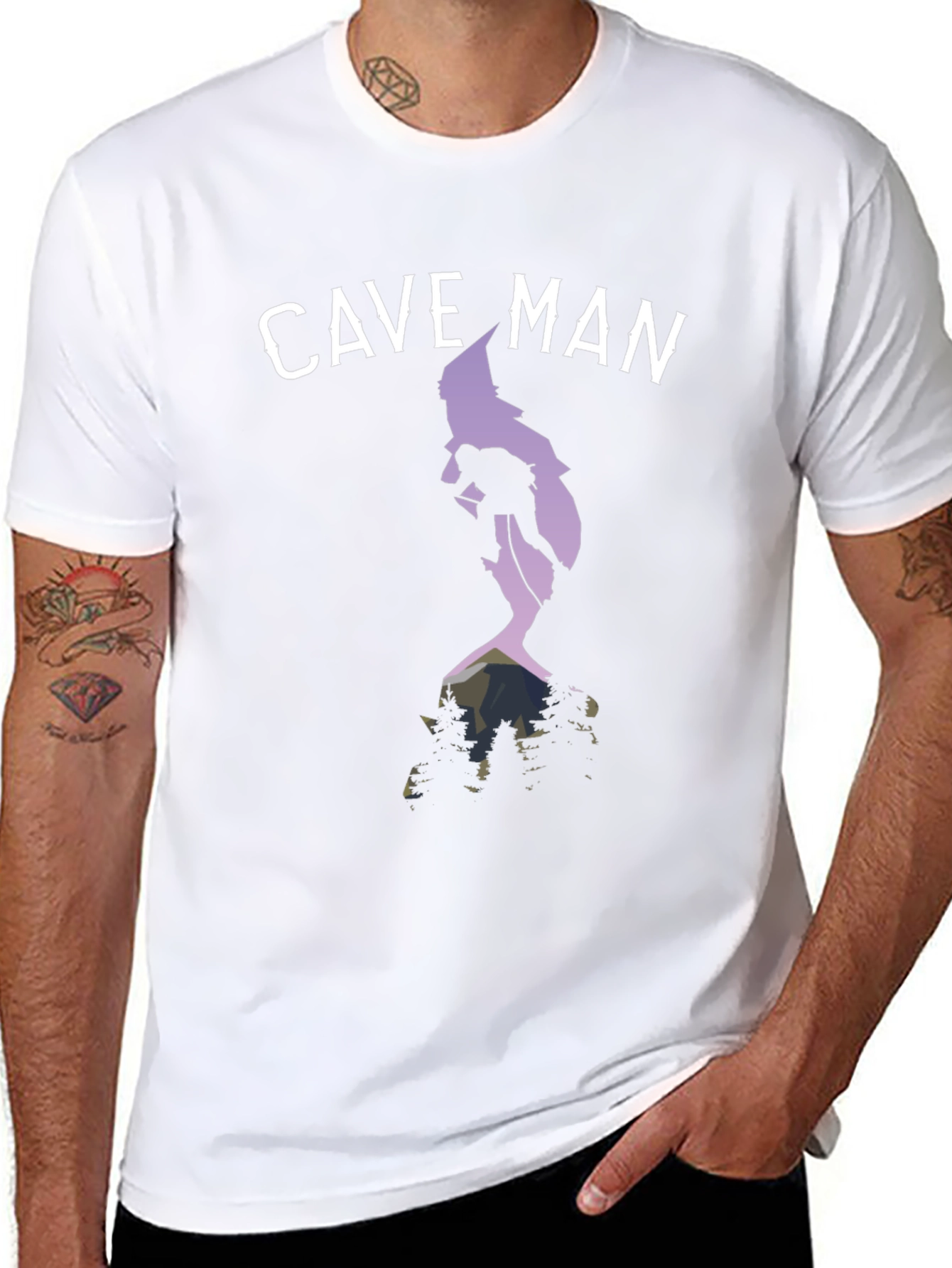 Cave Man Climbing T-Shirt
