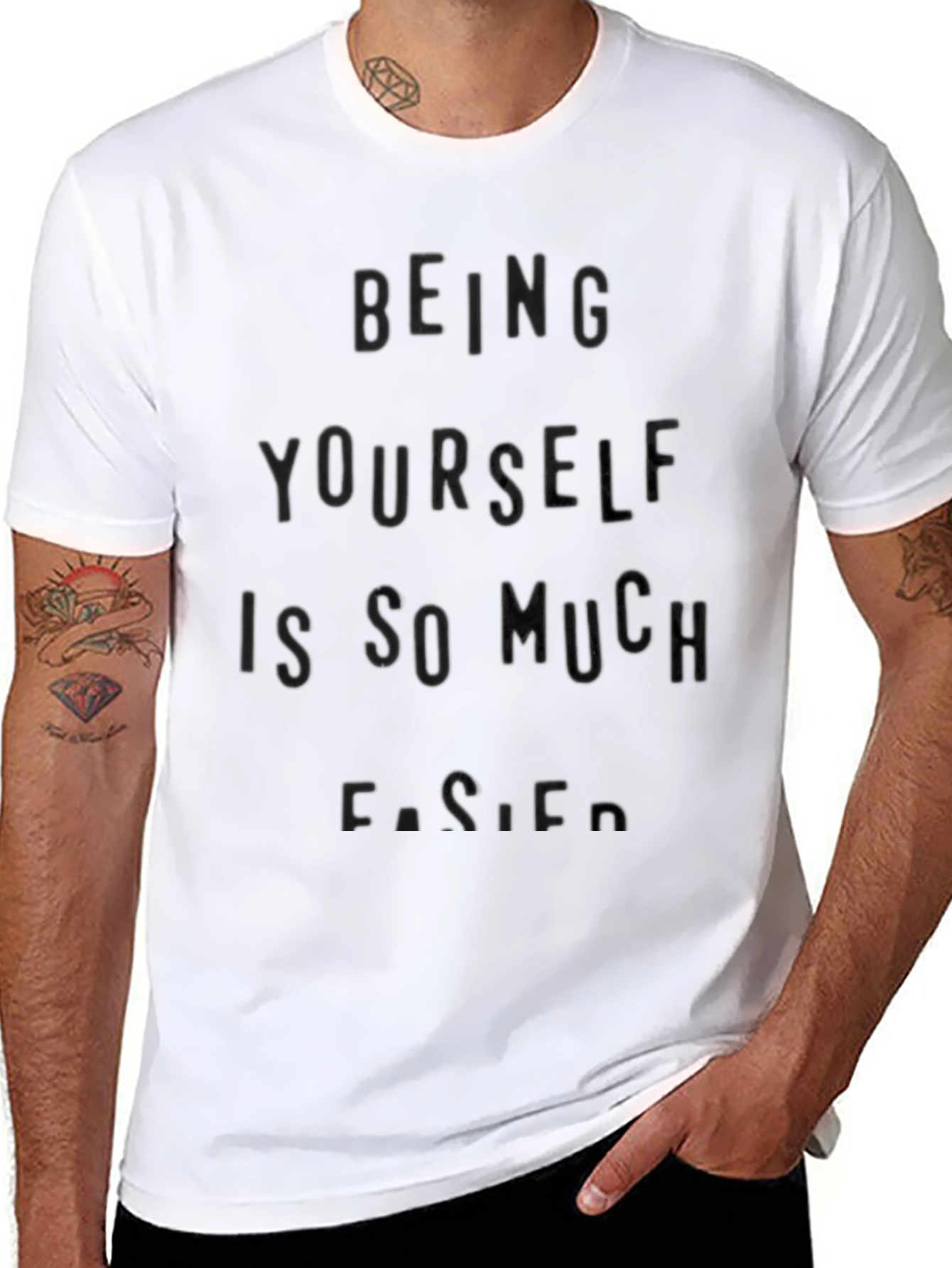 Being Yourself Tee - Soft Black T-Shirt