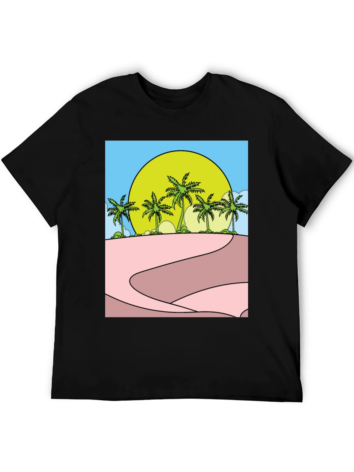 Tropical Palm Sunset Graphic Tee