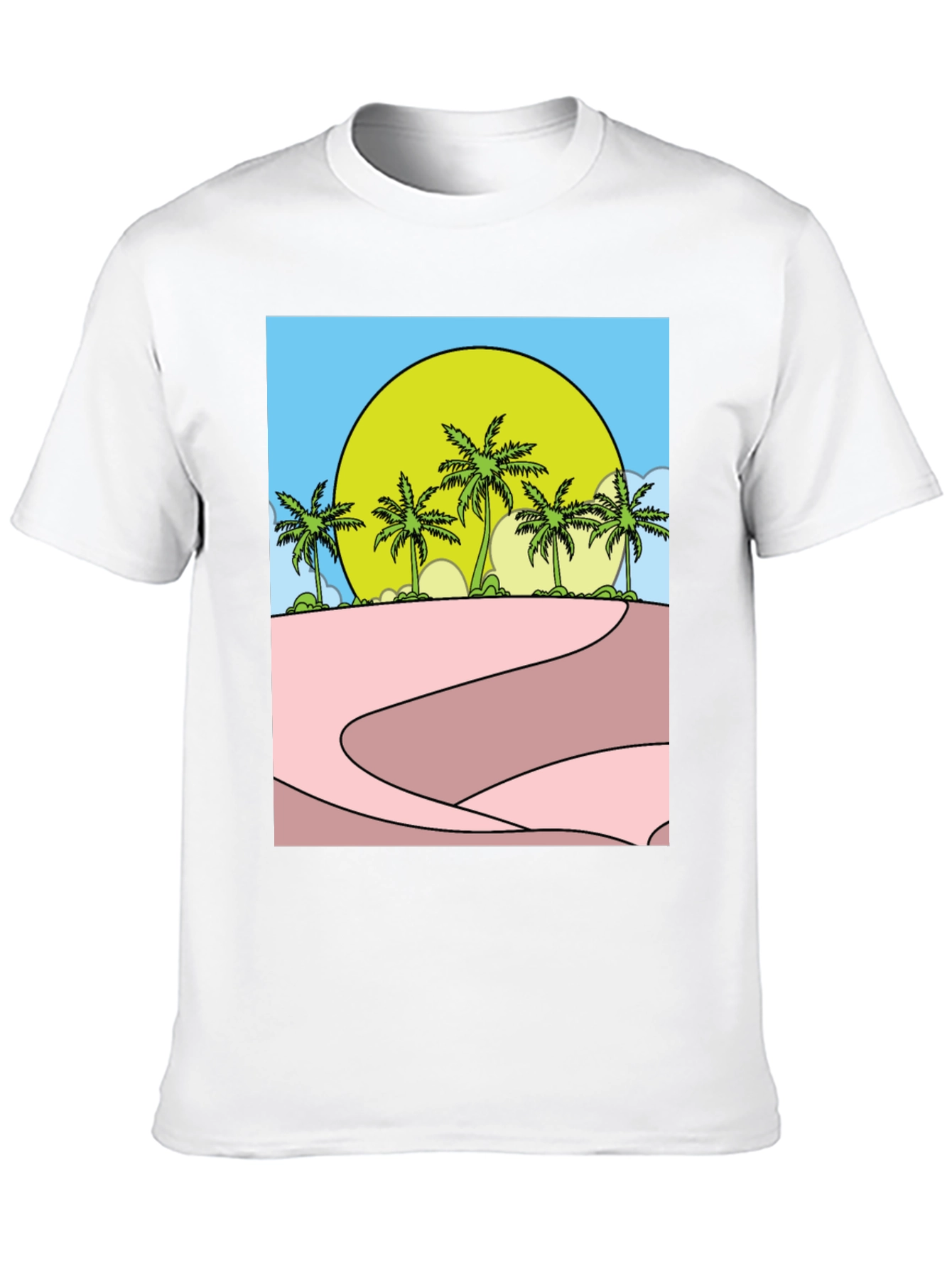 Tropical Palm Sunset Graphic Tee