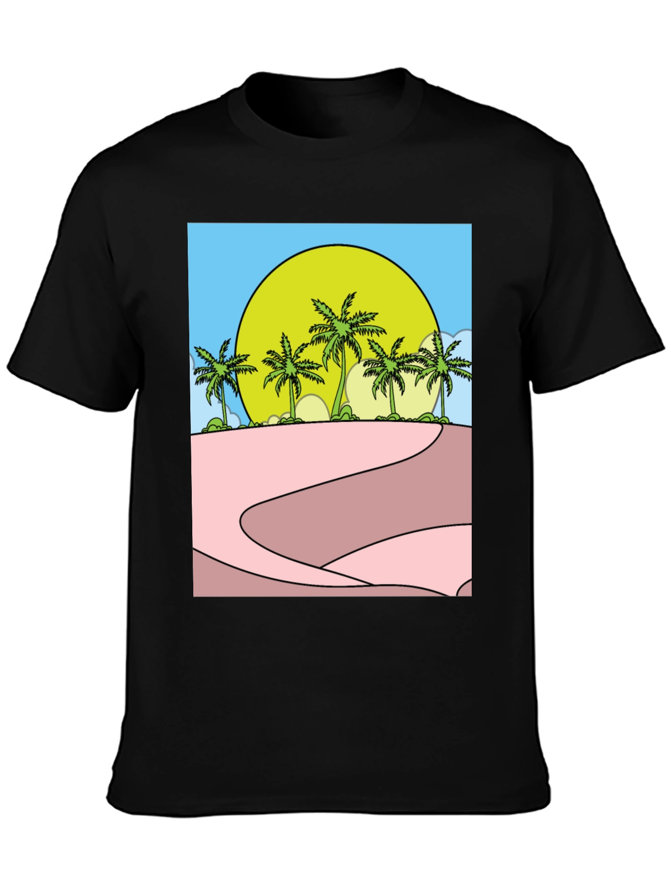 Tropical Palm Sunset Graphic Tee
