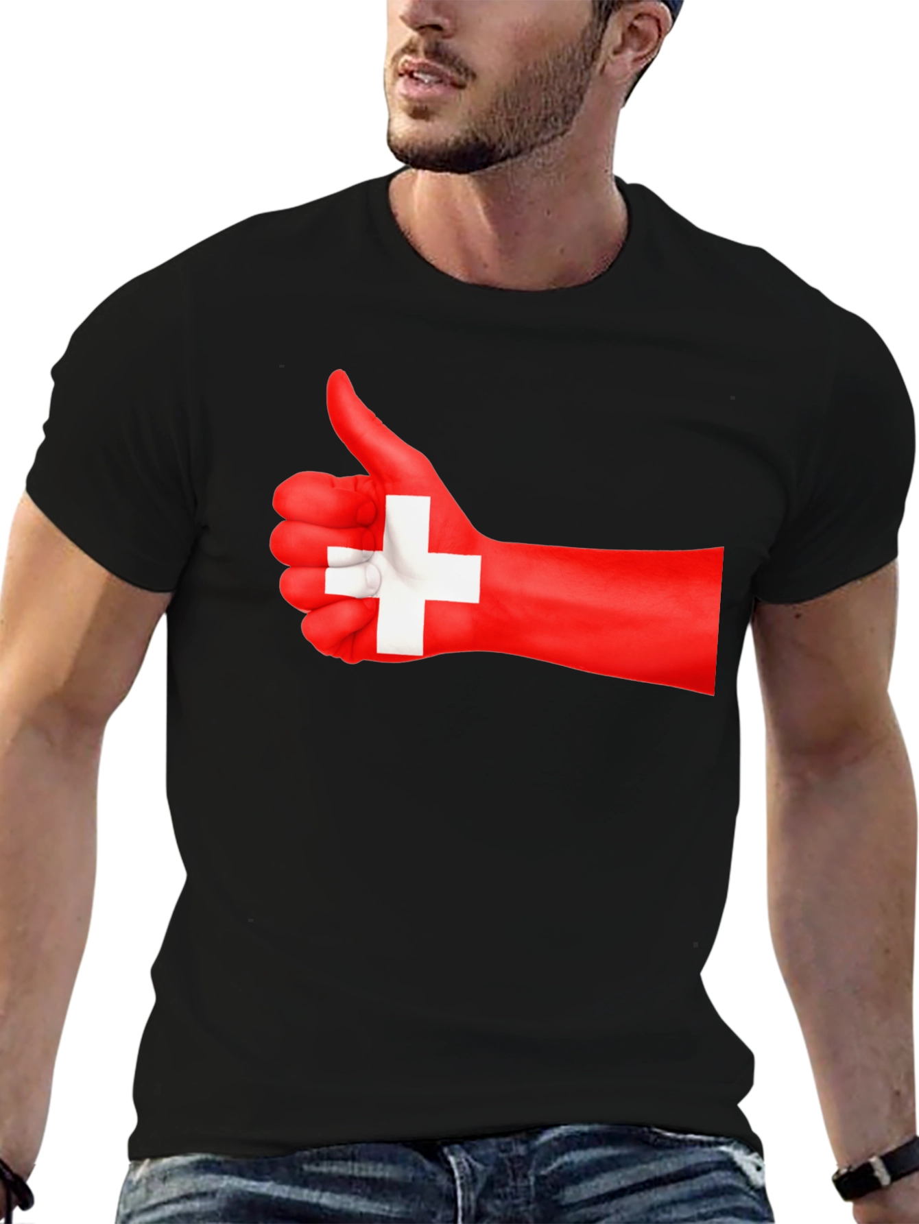 Thumbs Up Swiss Flag T-Shirt