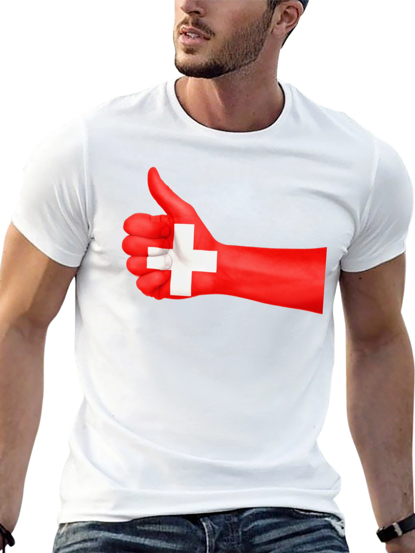 Thumbs Up Swiss Flag T-Shirt