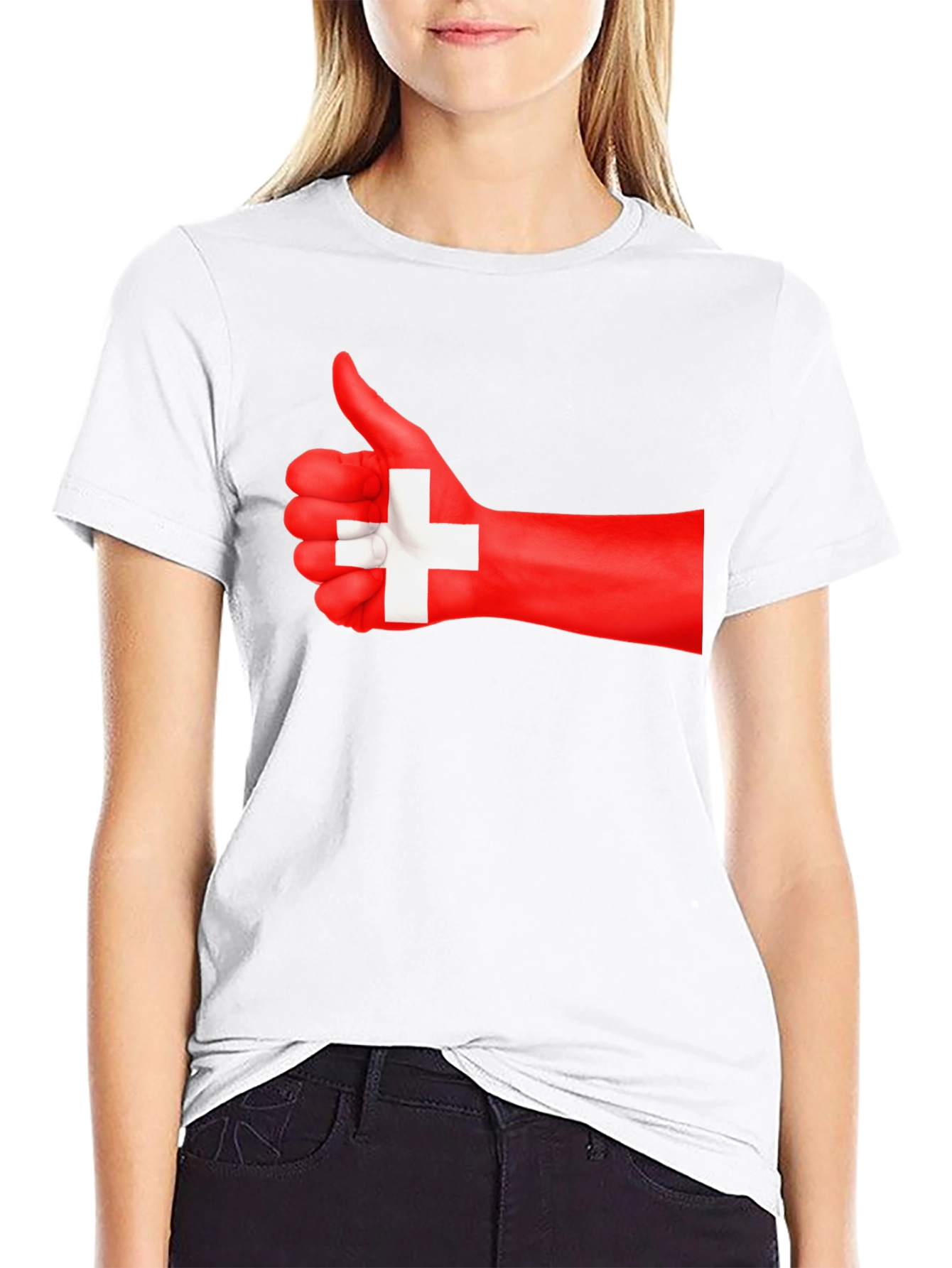 Thumbs Up Swiss Flag T-Shirt