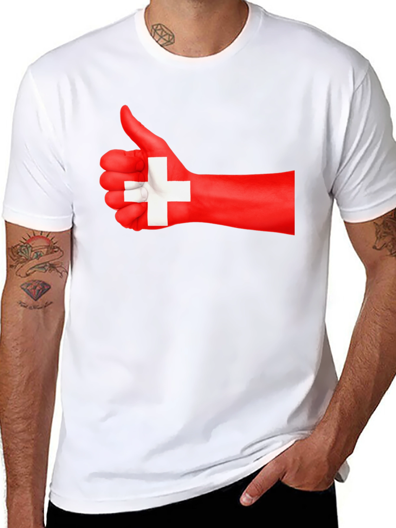 Thumbs Up Swiss Flag T-Shirt
