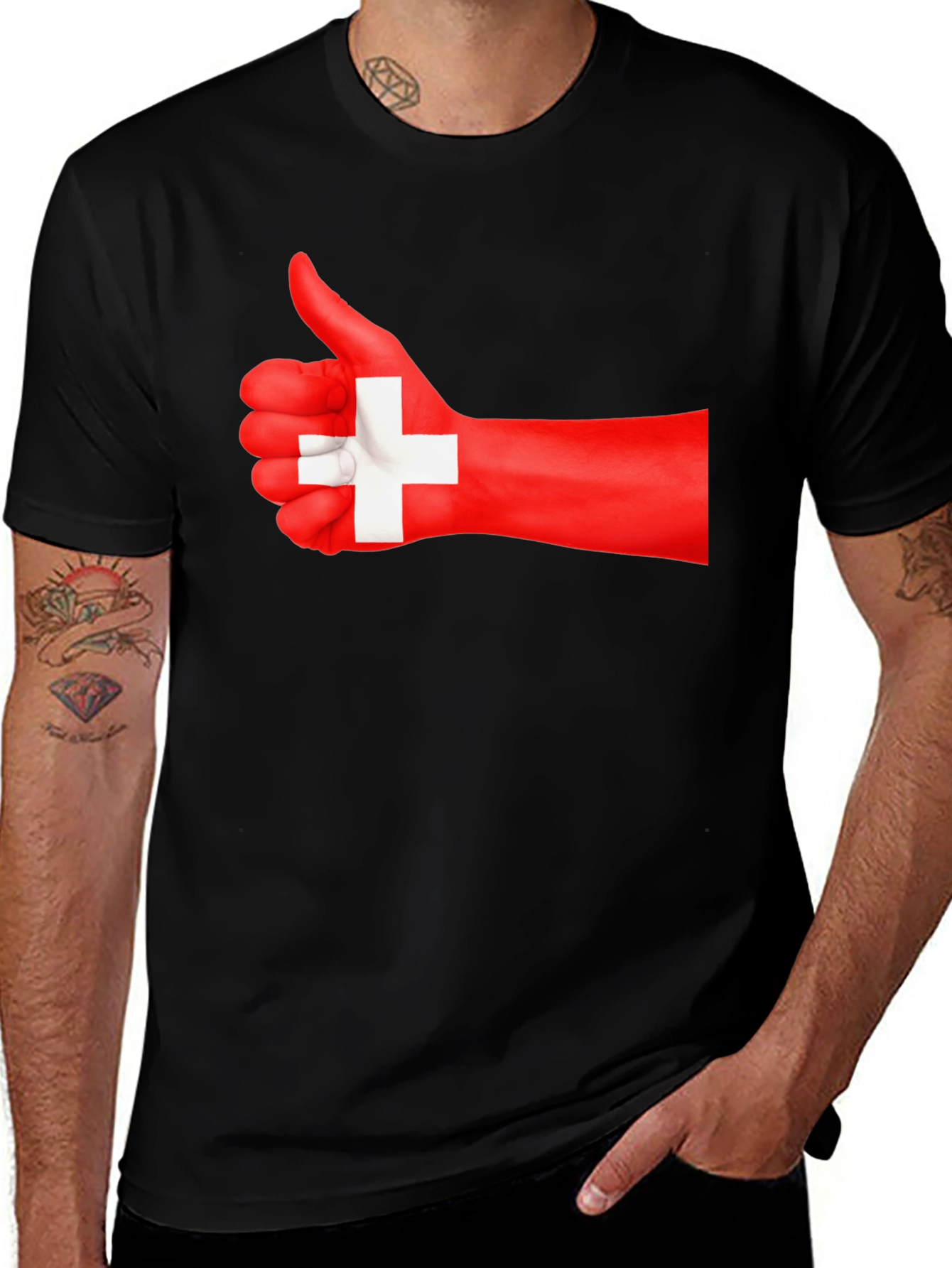 Thumbs Up Swiss Flag T-Shirt