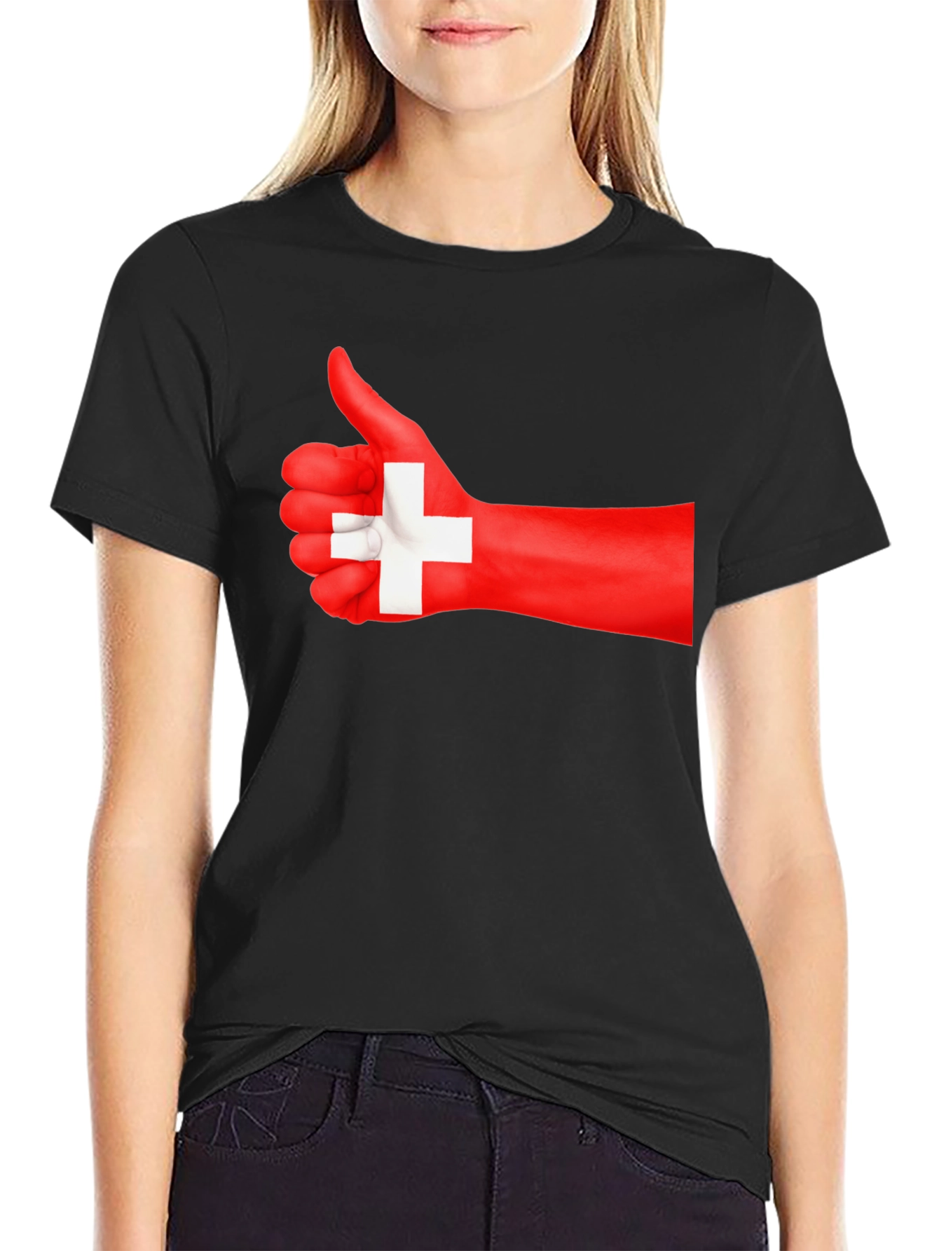 Thumbs Up Swiss Flag T-Shirt