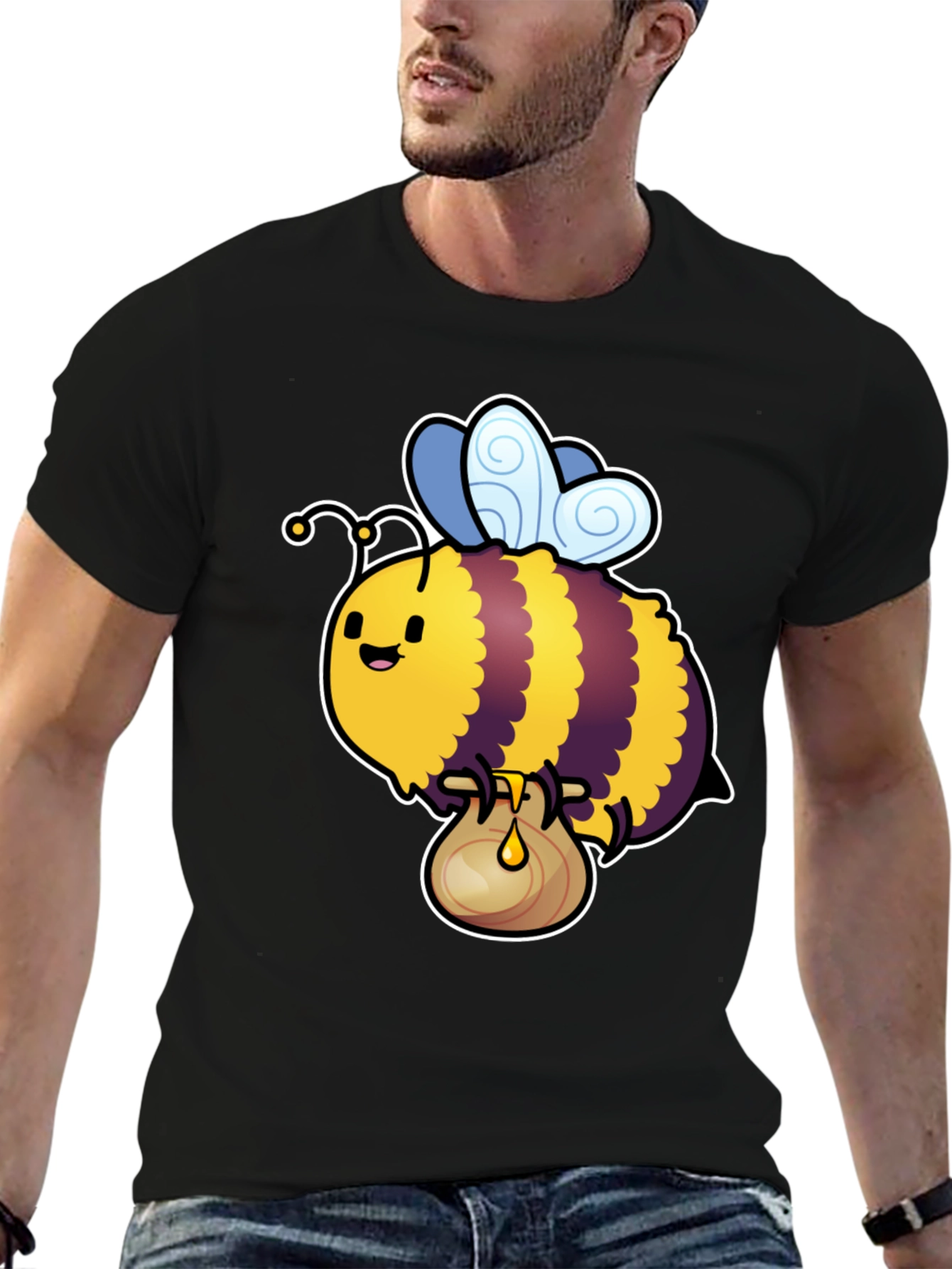 Cute Bee Cartoon T-Shirt