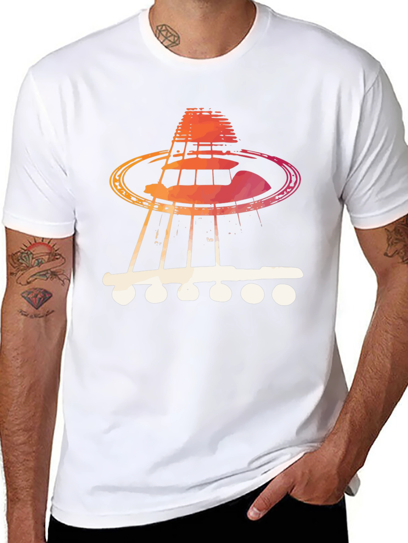 Guitar UFO T-Shirt - Music Lover Tee