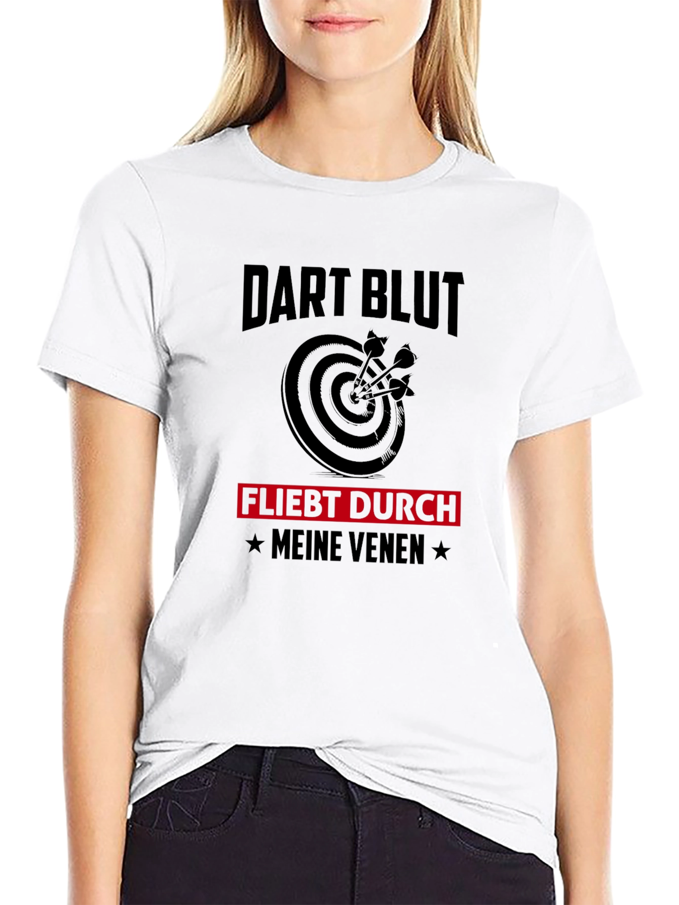 Dart Blut Mens Black Graphic T-Shirt